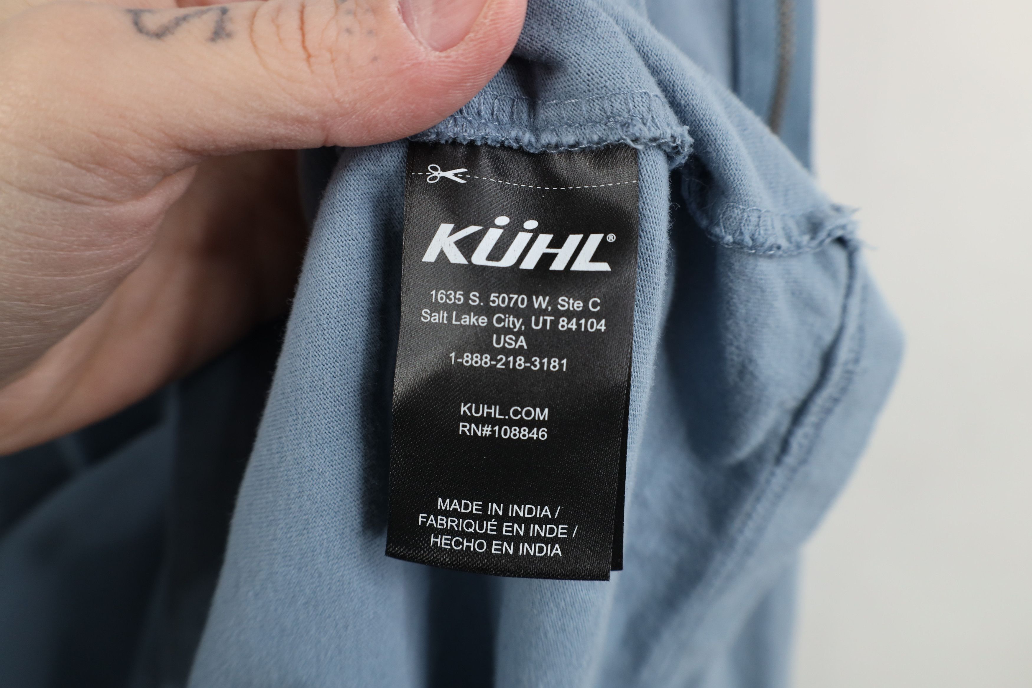 Kuhl Kuhl Mountain Commander Crew Long Sleeve T-Shirt Blue Cotton Size US XXL / EU 58 / 5 - 11 Thumbnail