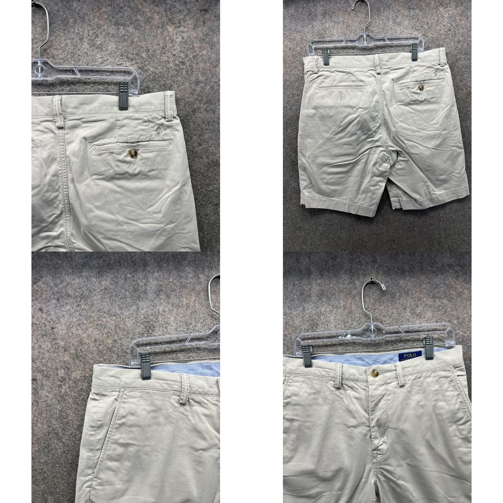 Polo Ralph Lauren Polo Ralph Lauren Shorts Mens 32 Beige Stretch Classic Fit Chino 9 Inseam Casual Size US XS / EU 42 / 0 - 8 Thumbnail