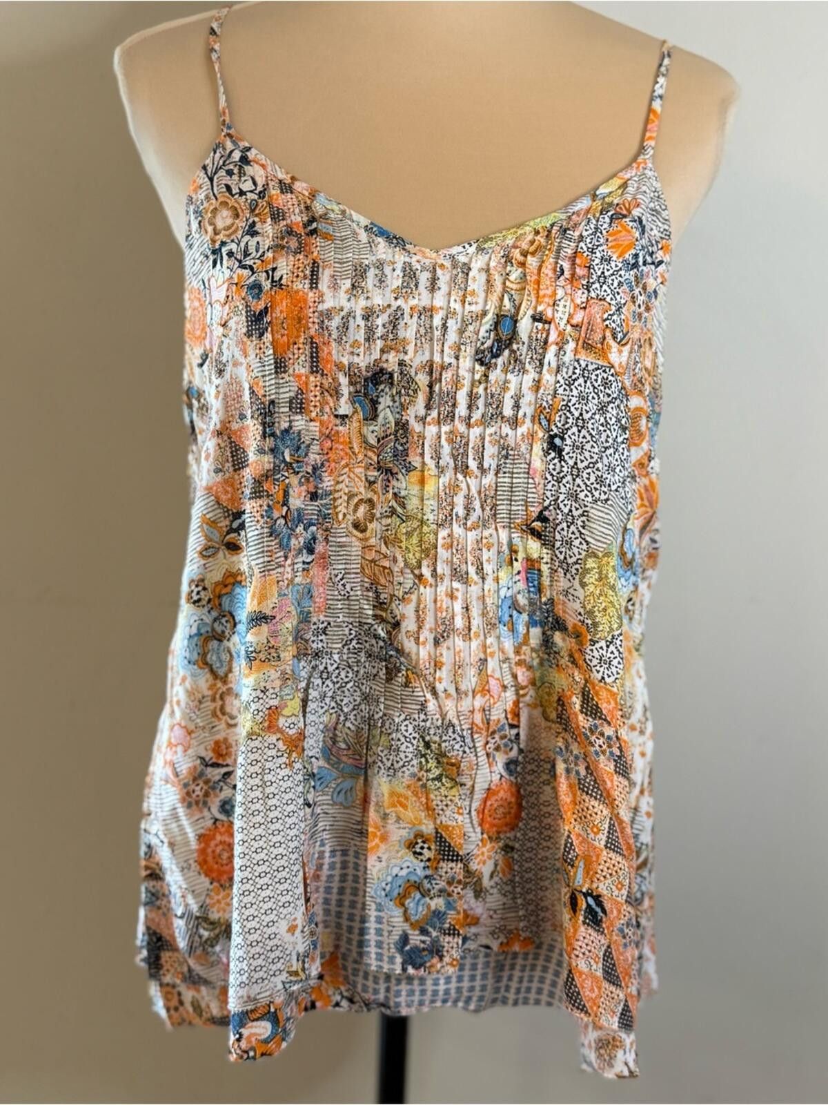 Sanctuary Sanctuary boho floral geometric patchwork tank top SZ SM Size S / US 4 / IT 40 - 1 Thumbnail