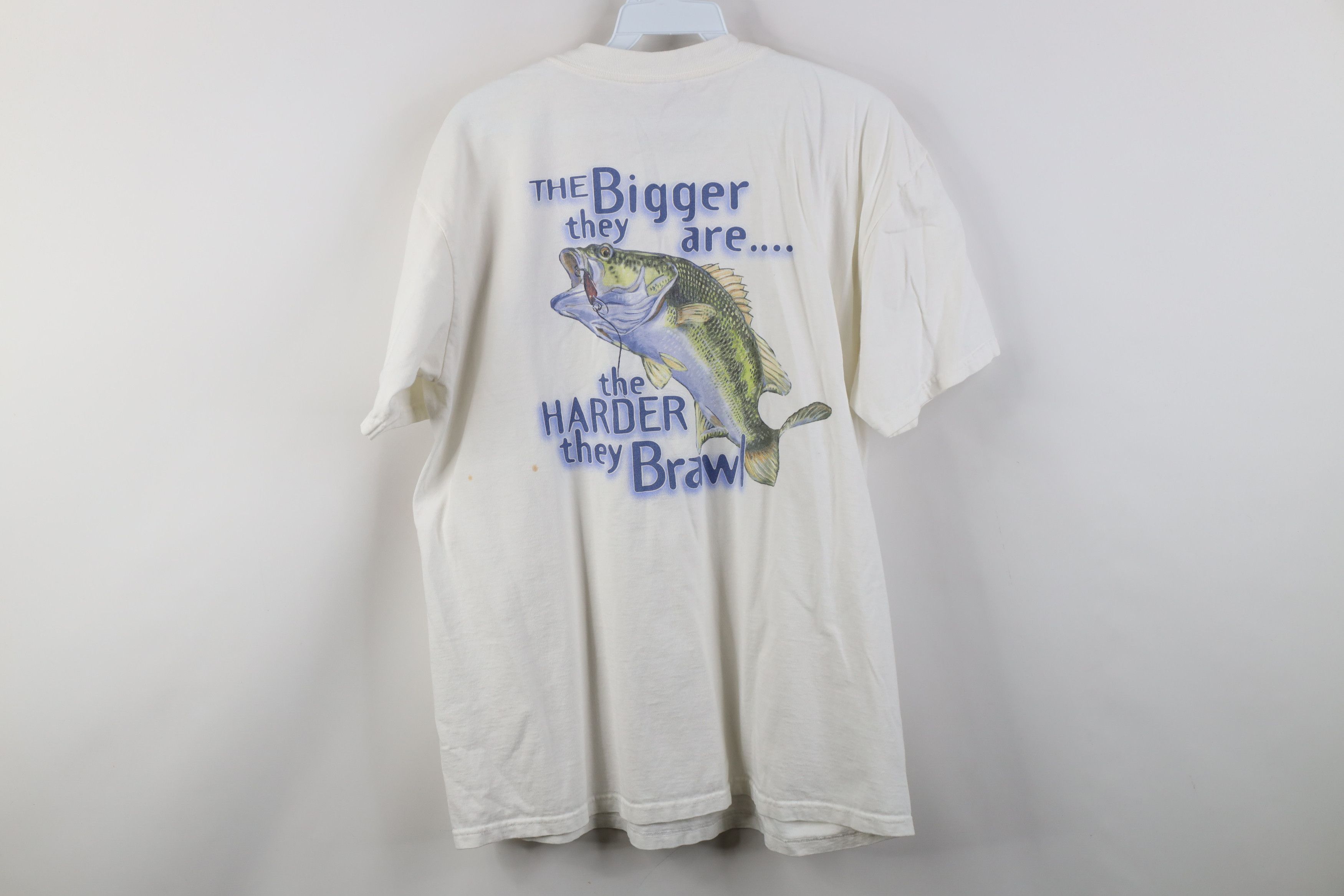 Columbia Vintage 90s Columbia Fishing Bass Short Sleeve T-Shirt White Size US L / EU 52-54 / 3 - 10 Thumbnail