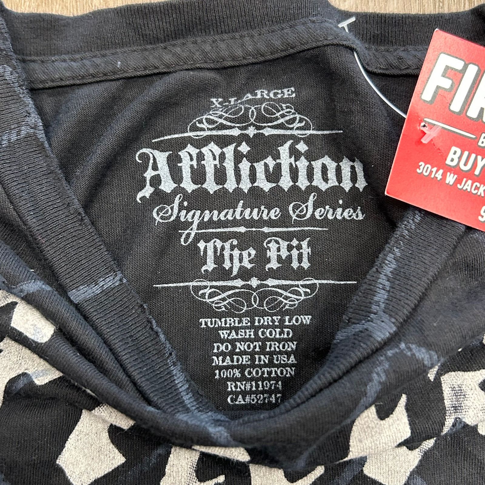Affliction Y2K Affliction The Pit Skeleton Fence AOP Black Tee T Shirt Size US XL / EU 56 / 4 - 4 Thumbnail