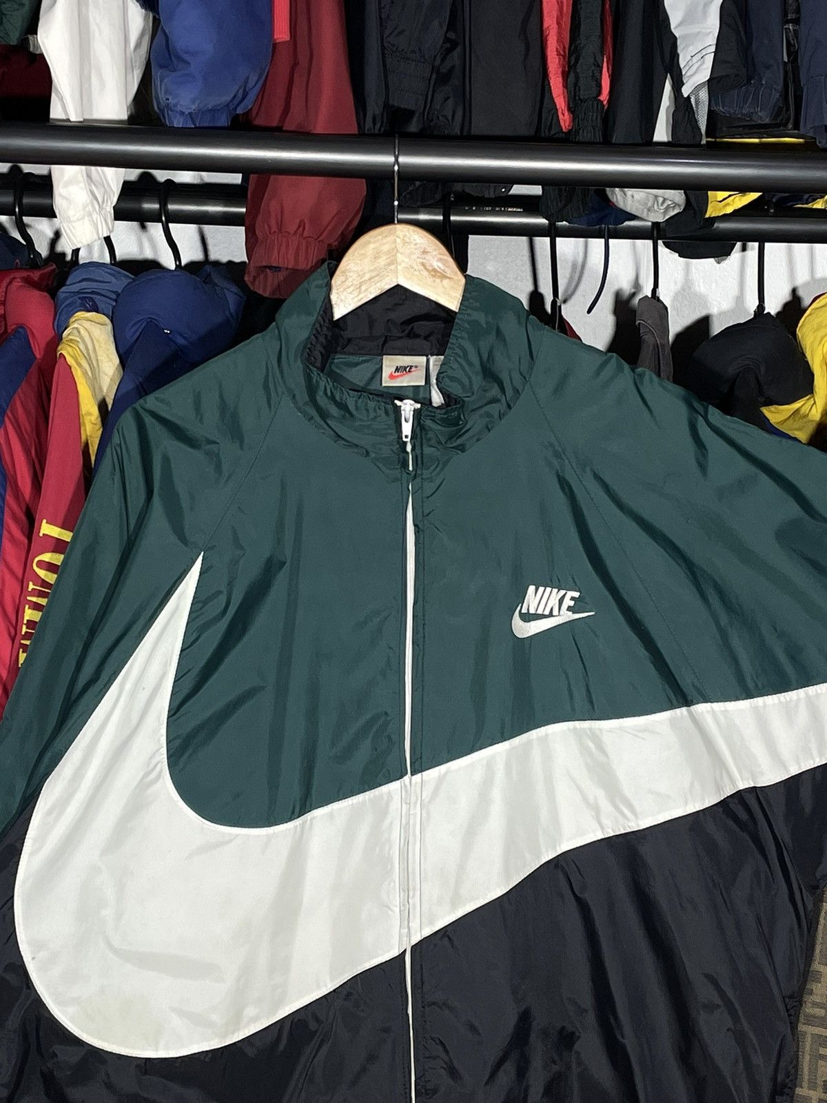 Nike × Vintage Windbreaker Nike Big Swoosh Vintage 90’s Size US XL / EU 56 / 4 - 6 Thumbnail