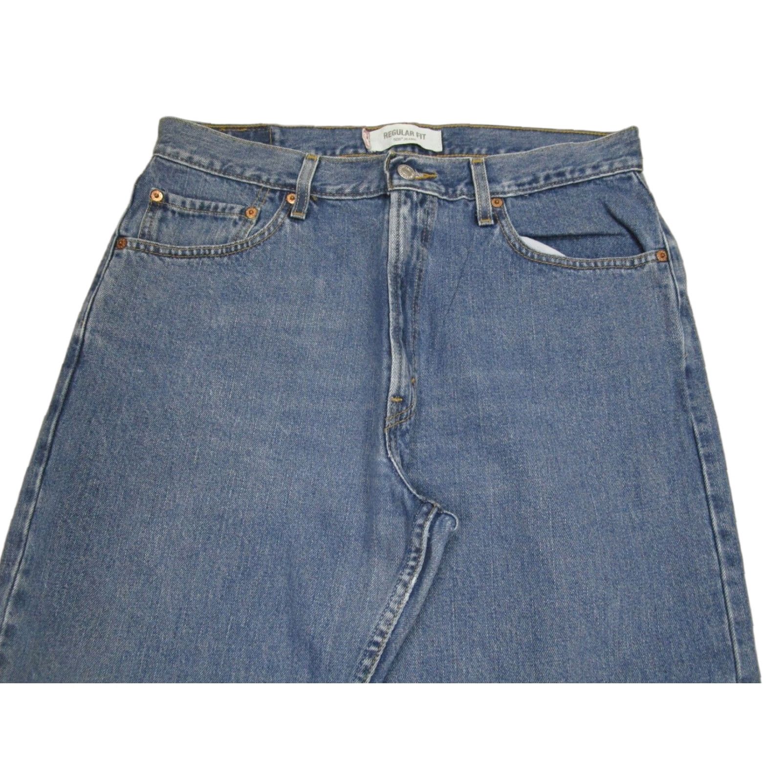 Levi's VINTAGE Levi's 505 Jeans Men 36x30 Blue Regular Fit Denim Pants Dark Wash Leather Logo 90s 00s Mens Size US 36 / EU 52 - 1 Thumbnail