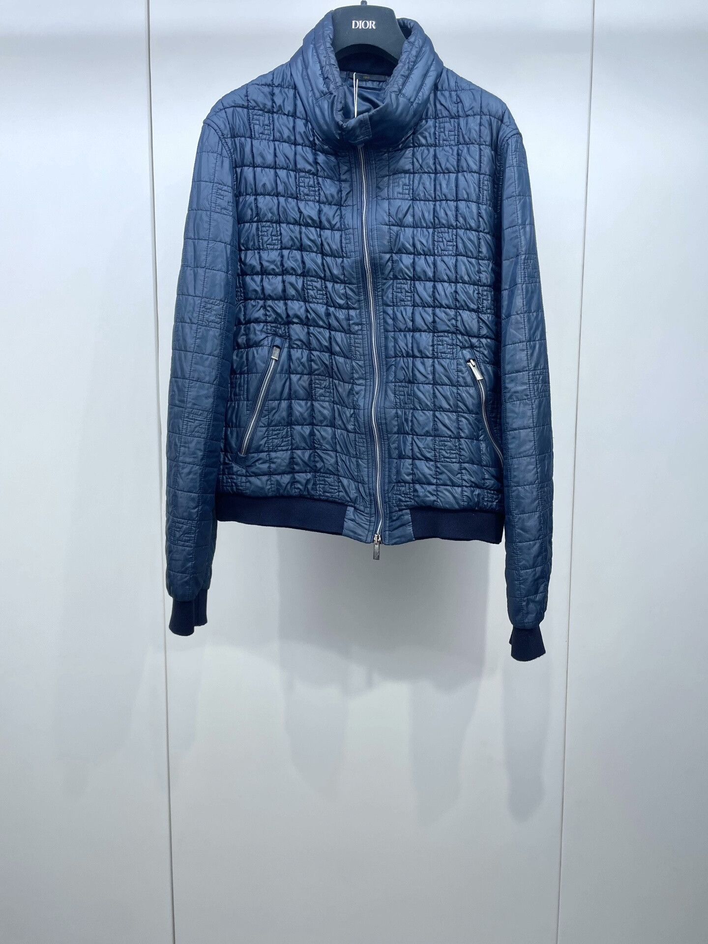 Fendi FENDI Navy Blue Cotton Jacket Size US L / EU 52-54 / 3 - 1 Thumbnail