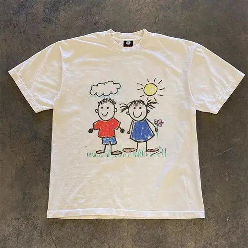 VIBE White washed retro boy graffiti loose t-shirt Size US M / EU 48-50 / 2 - 5 Thumbnail