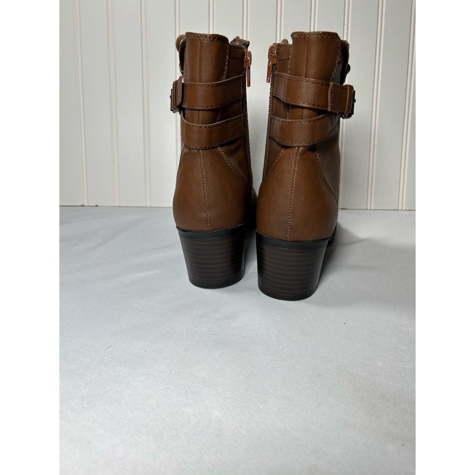Other BRASH NWOT Brown Casual Boots Ankle High Side Zip Size 11 Size US 11 / IT 41 - 9 Thumbnail