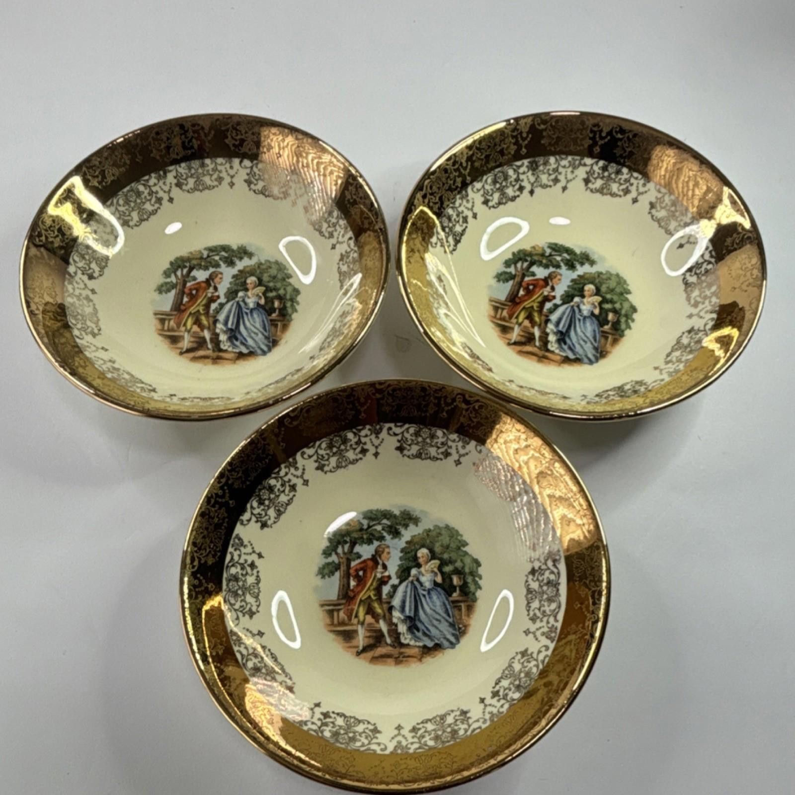 Other Crown O Gold Hand Painted Porcelain Bowls 3-Piece Set 22K Size ONE SIZE - 1 Thumbnail