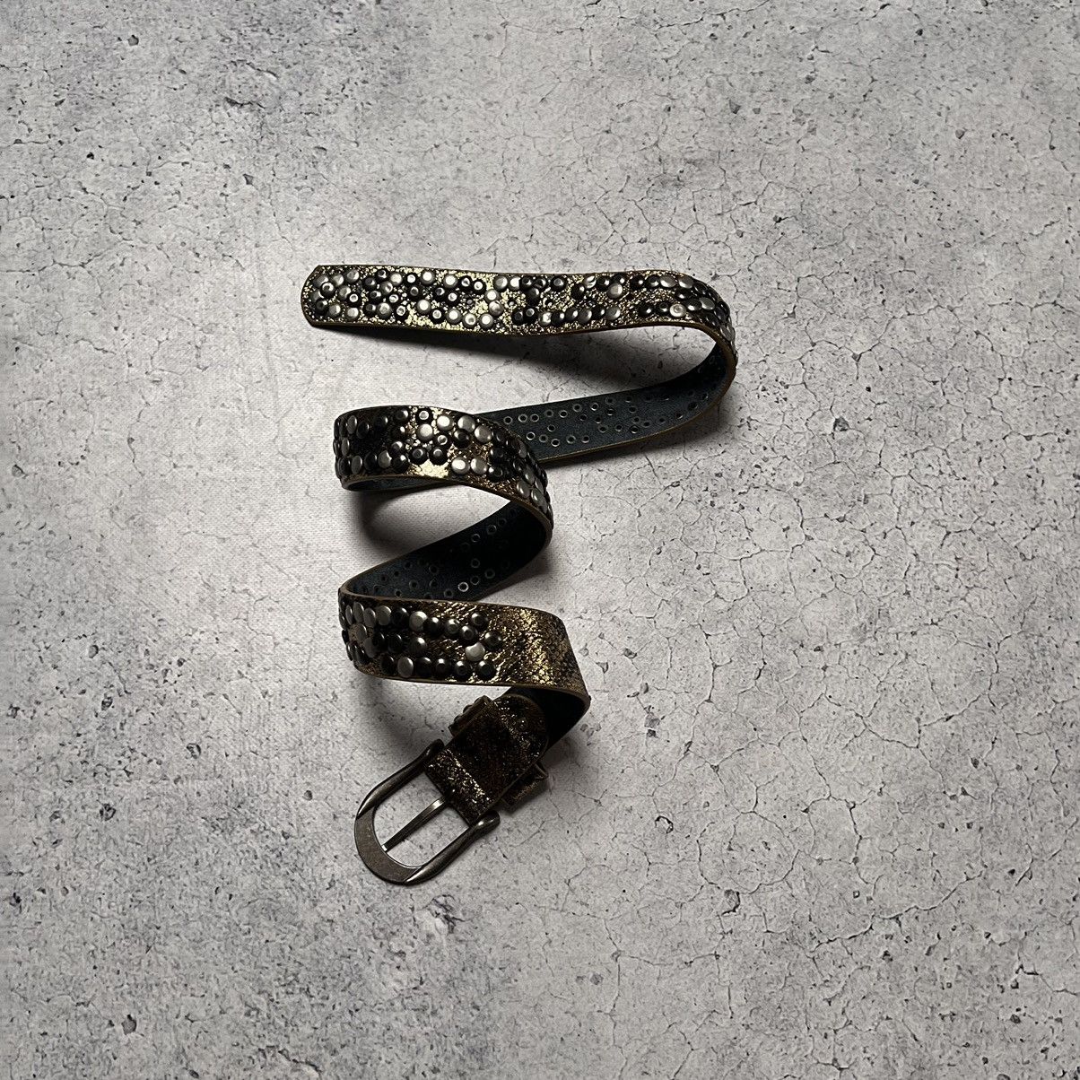 Japanese Brand × Vintage Vintage Leather Belt Y2K Opium Style B.B Simon Size ONE SIZE - 2 Thumbnail