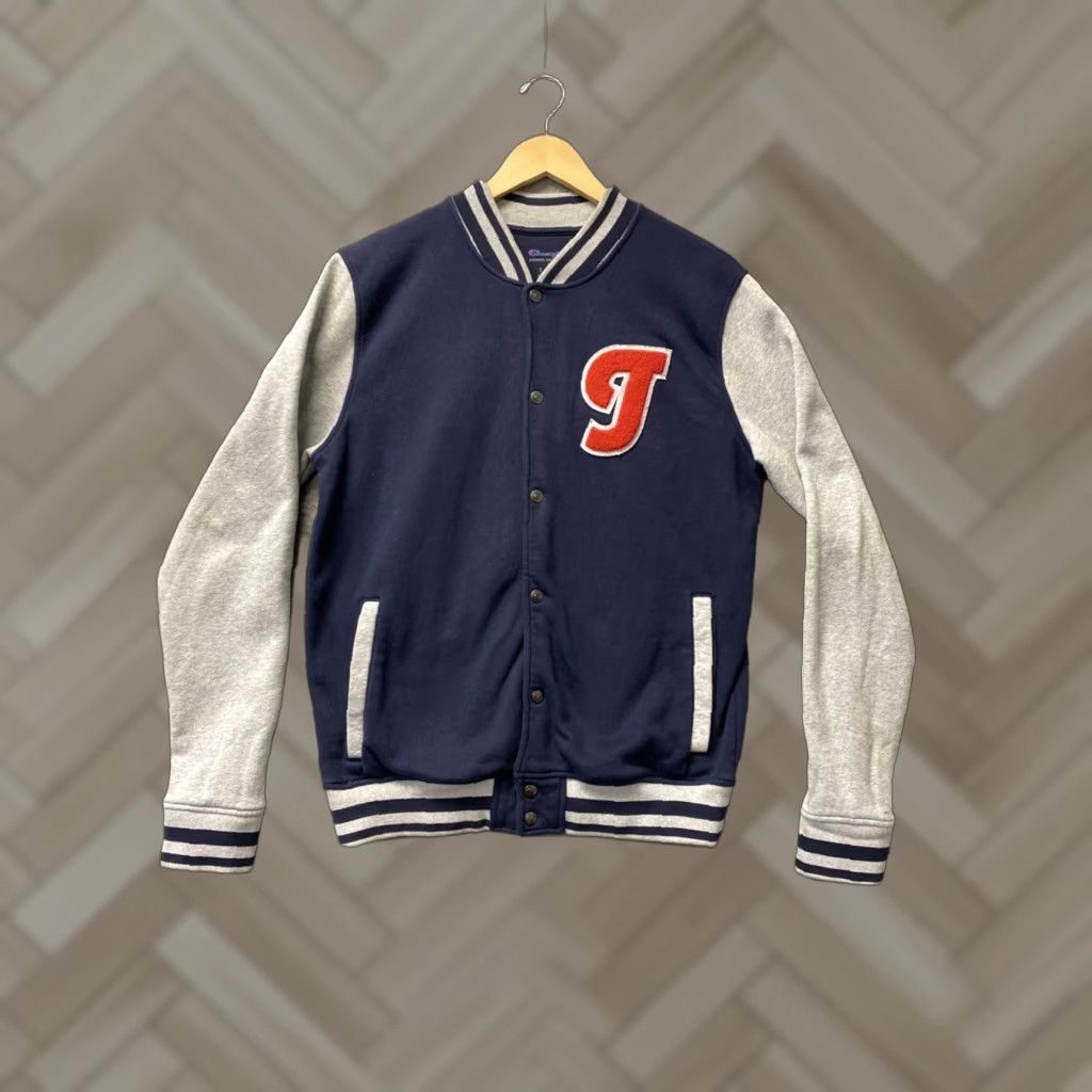 Champion Champion Varsity Jacket Men’s Size S Navy And Gray /0556 Size US S / EU 44-46 / 1 - 1 Thumbnail