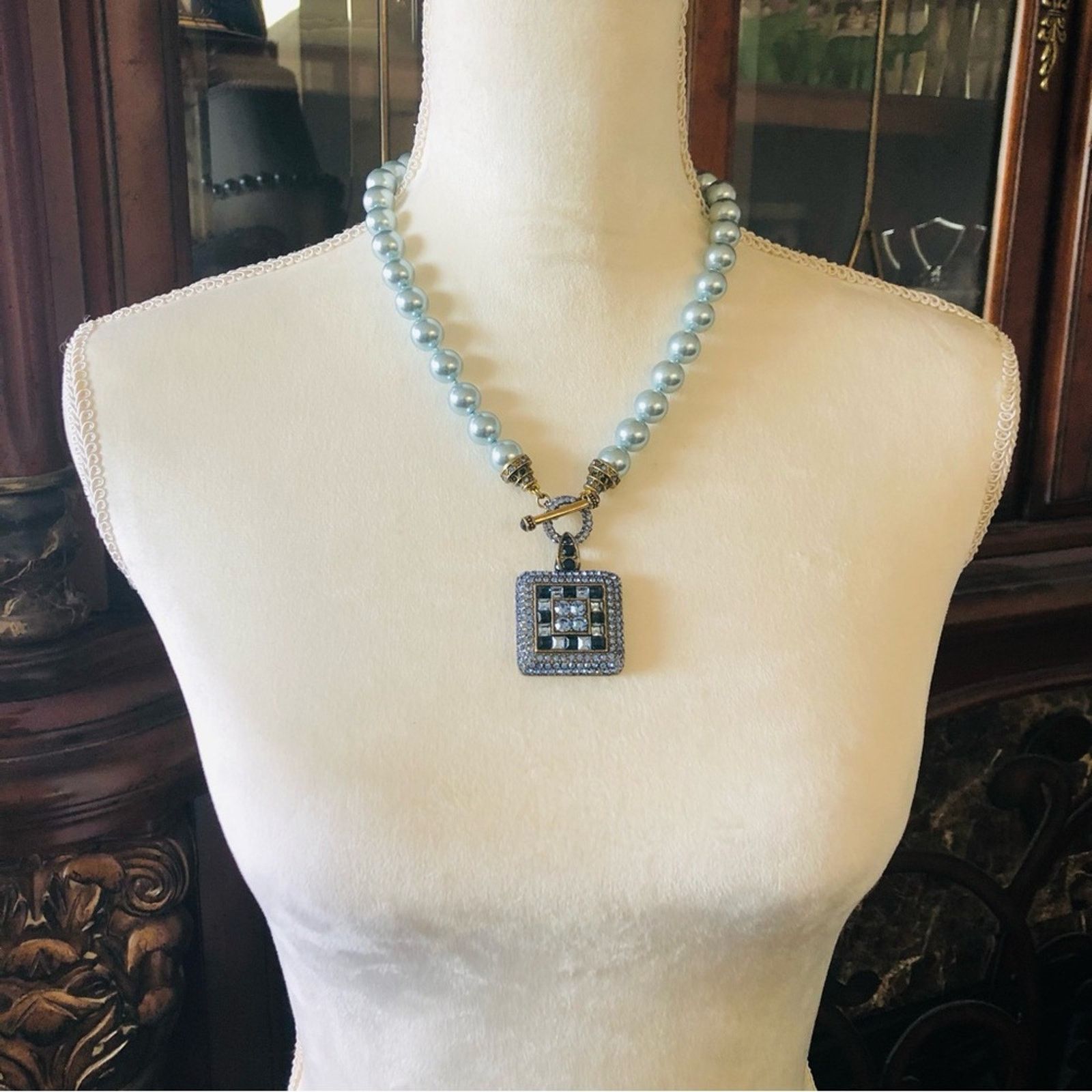 Jewelry Heidi Daus Tantalizing cool mint glass Pearl necklace Size ONE SIZE - 3 Thumbnail