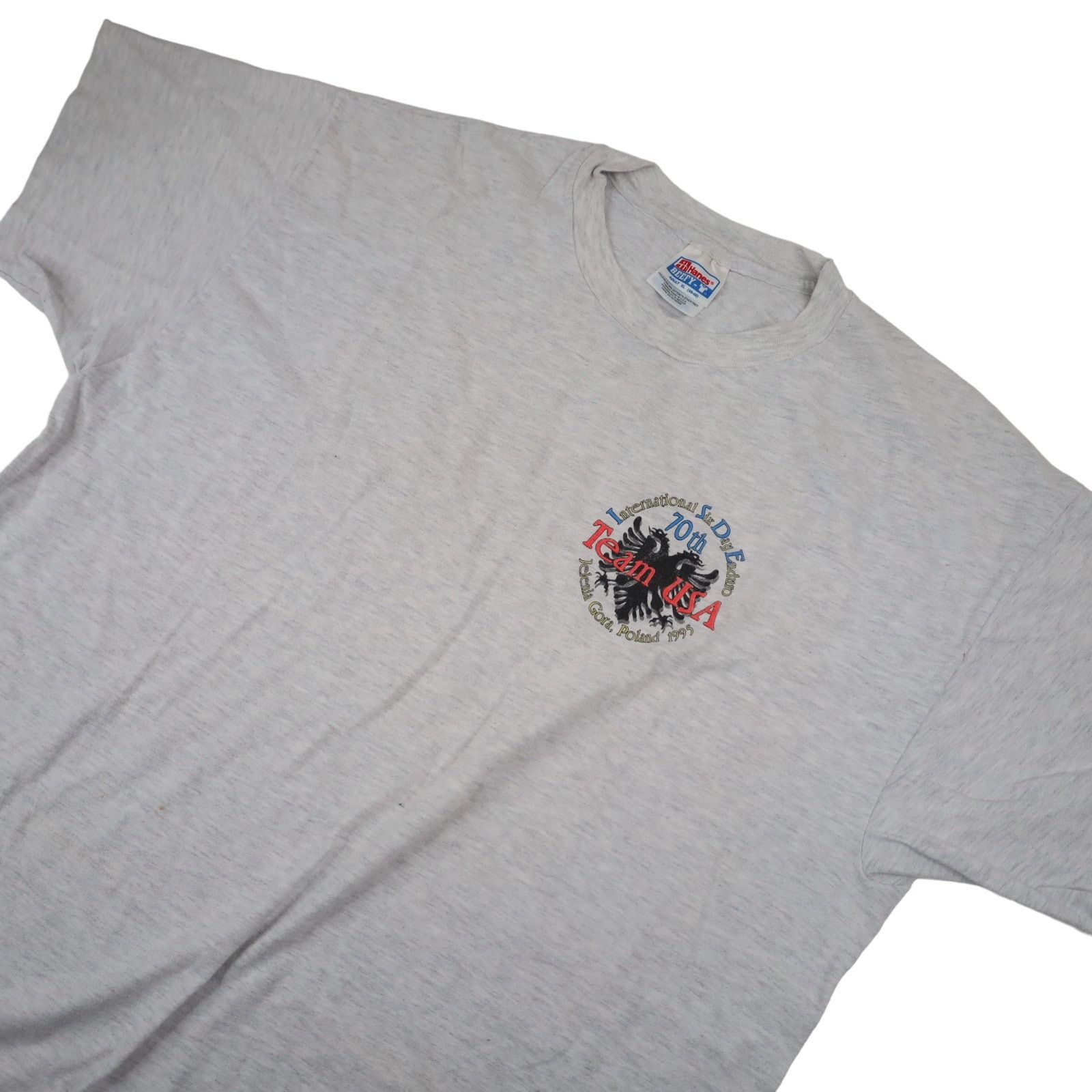 Hanes × Vintage Vintage 1995 Enduro Motorcycle Racing Graphic T Shirt Size US XL / EU 56 / 4 - 3 Thumbnail