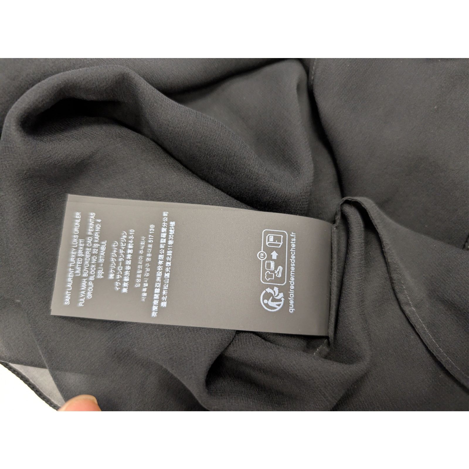 Saint Laurent Paris o1rshd1 Blouse Manches Courtes Drape T-Shirt in Black Size US M / EU 48-50 / 2 - 19 Thumbnail