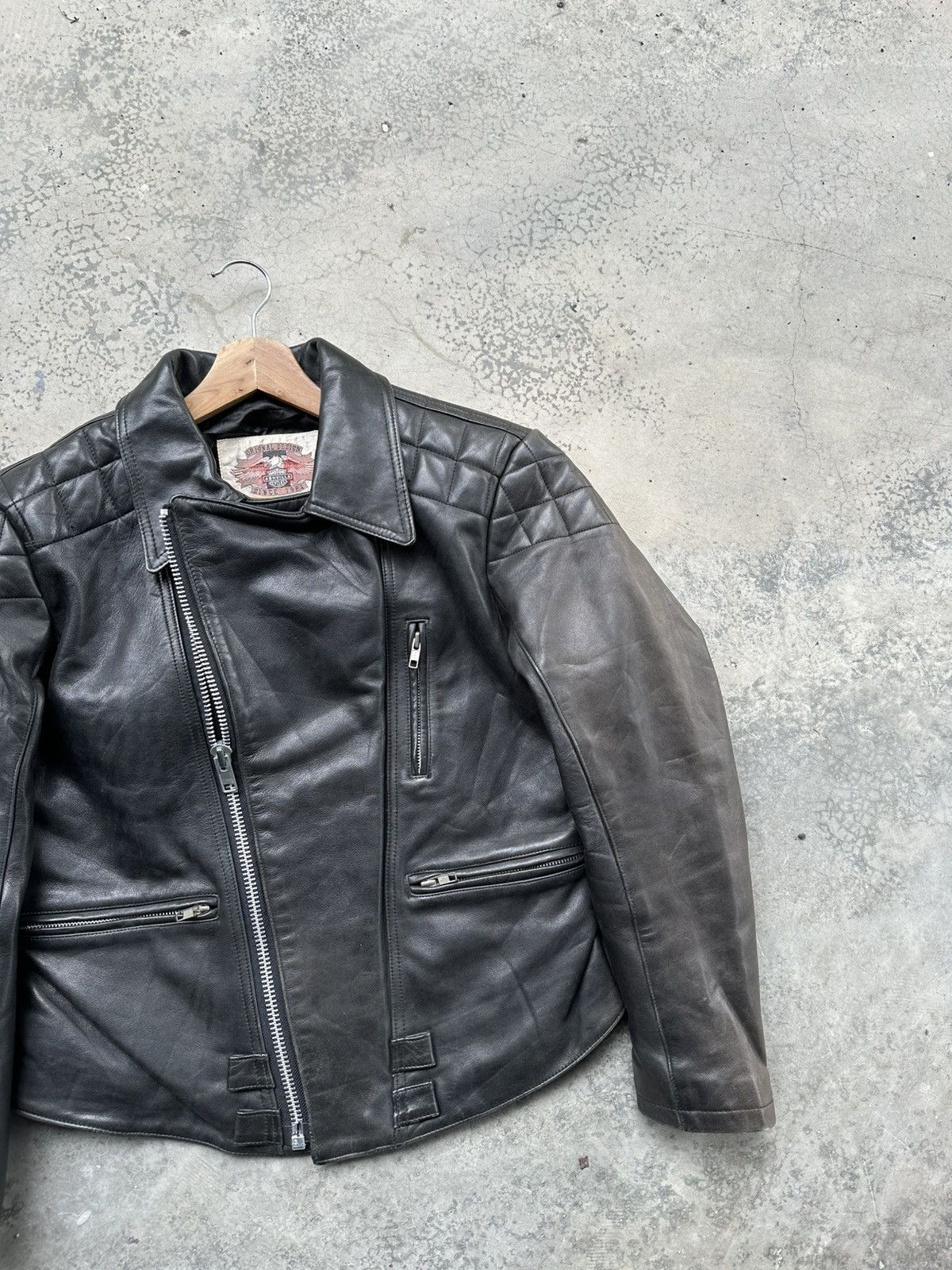 Vintage 👹Vintage Ashville Motor Double Collar Leather Jacket Size US S / EU 44-46 / 1 - 4 Thumbnail