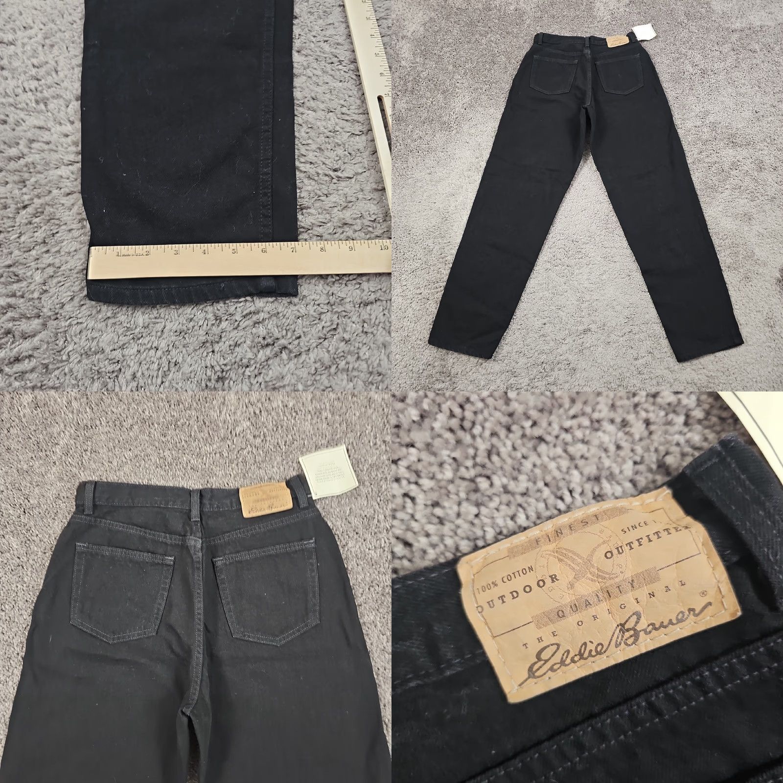 Eddie Bauer VINTAGE Eddie Bauer Jeans Womens 12 Black Straight Loose High Denim USA 27x31 Size 34" / US 12 / IT 48 - 8 Thumbnail