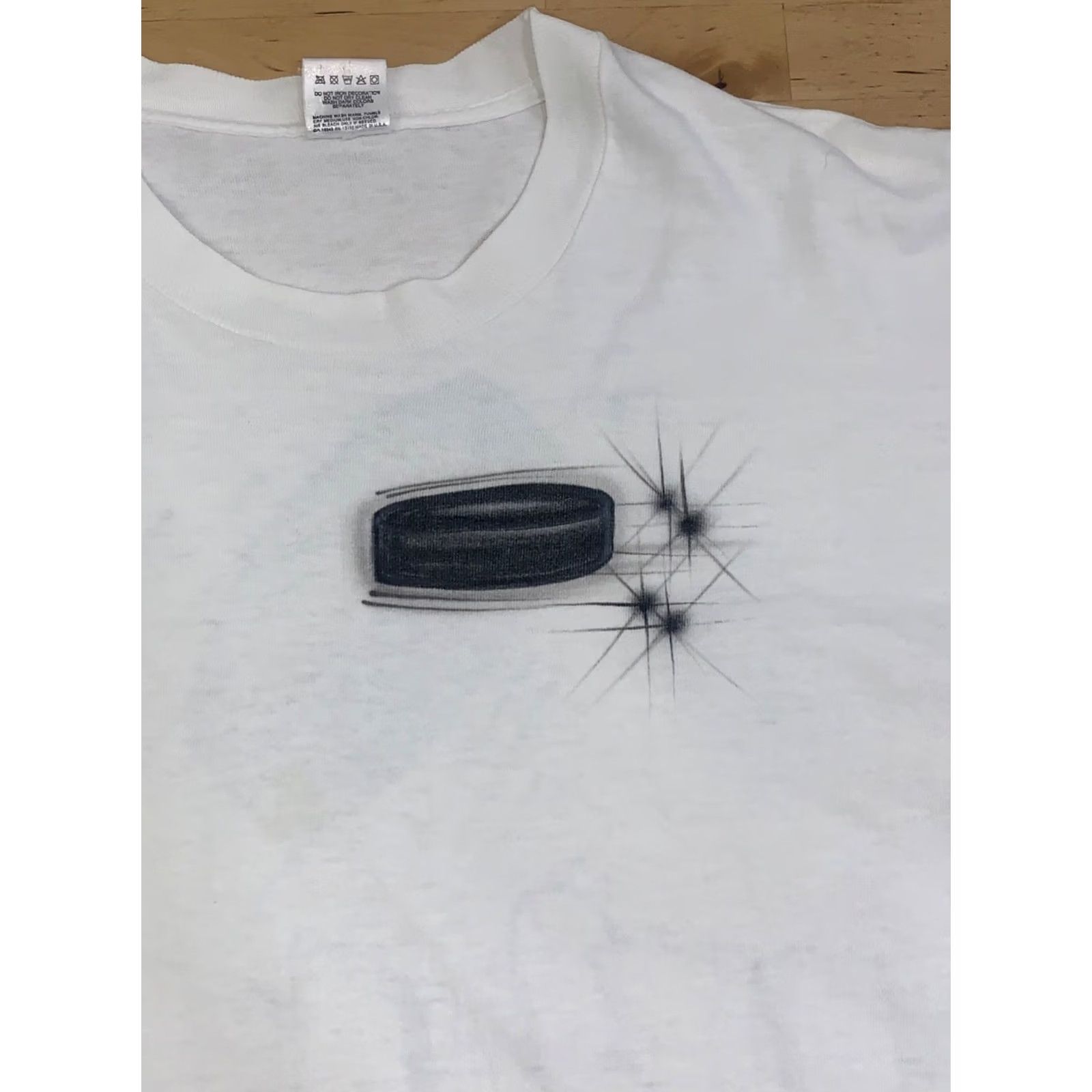 Fruit Of The Loom VINTAGE Fruit of the Loom LA Kings Air Brush Shirt Men L Hockey White 90s 13250 Size US L / EU 52-54 / 3 - 4 Thumbnail