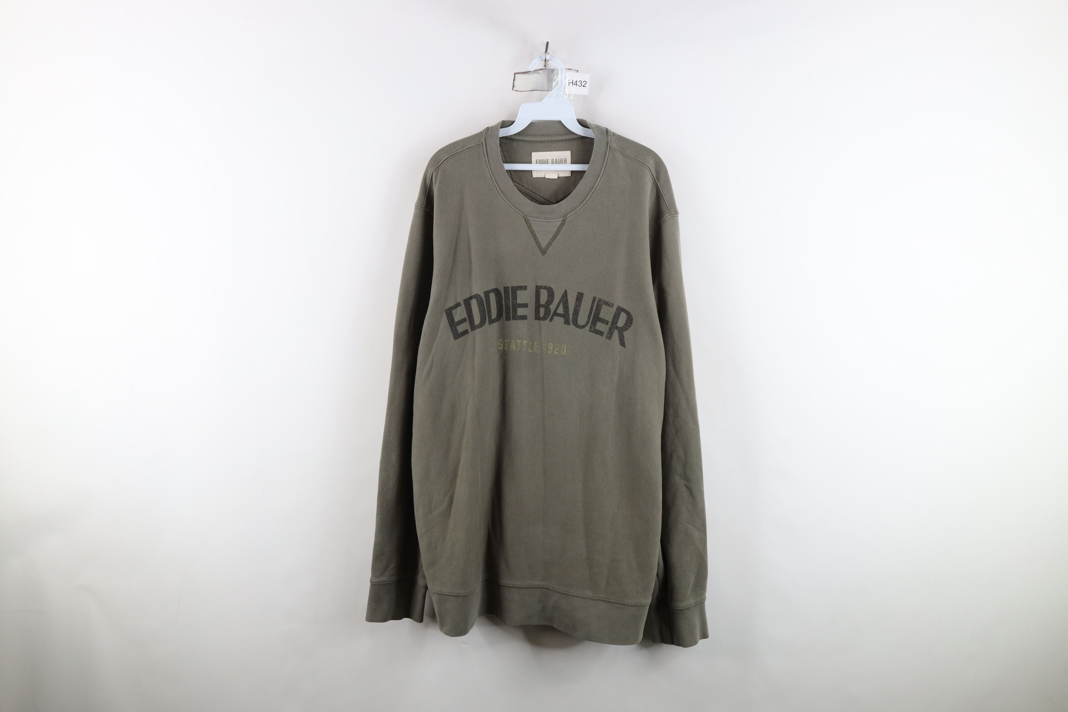 Eddie Bauer Vintage Eddie Bauer Spell Crewneck Sweatshirt Olive Green Size US XL / EU 56 / 4 - 1 Thumbnail