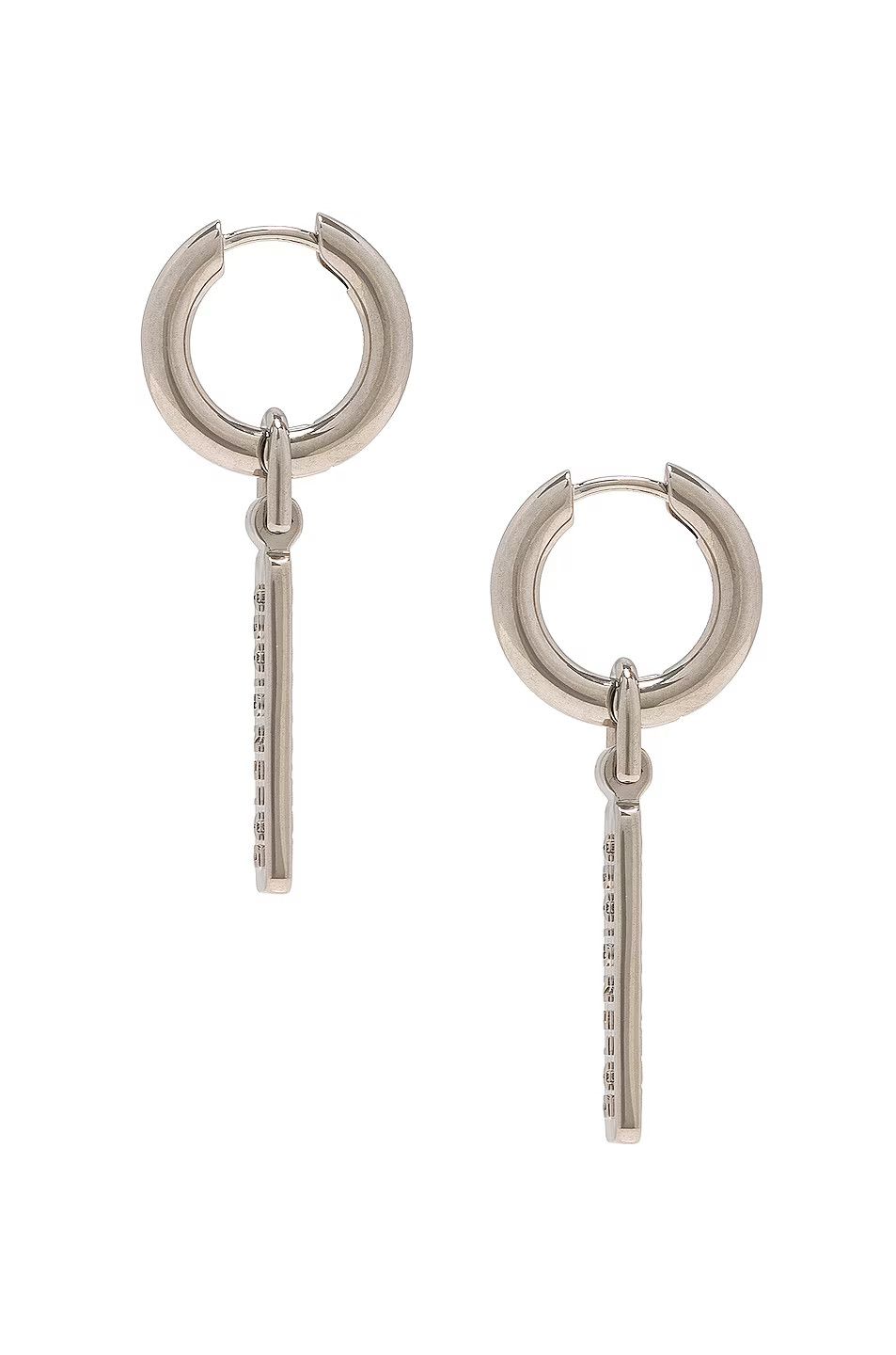 Balenciaga o1bcso1str1024 Size: OS / Skate Tag Earrings in SiIver Size ONE SIZE - 2 Thumbnail