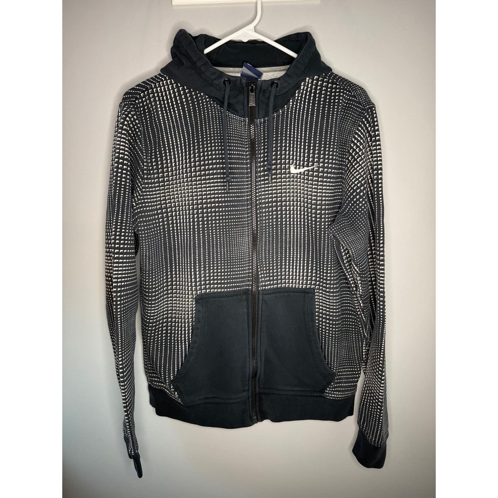 Nike Nike Long Sleeve Fleece Geometric Print Hoodie Black Mens M Size US M / EU 48-50 / 2 - 3 Thumbnail