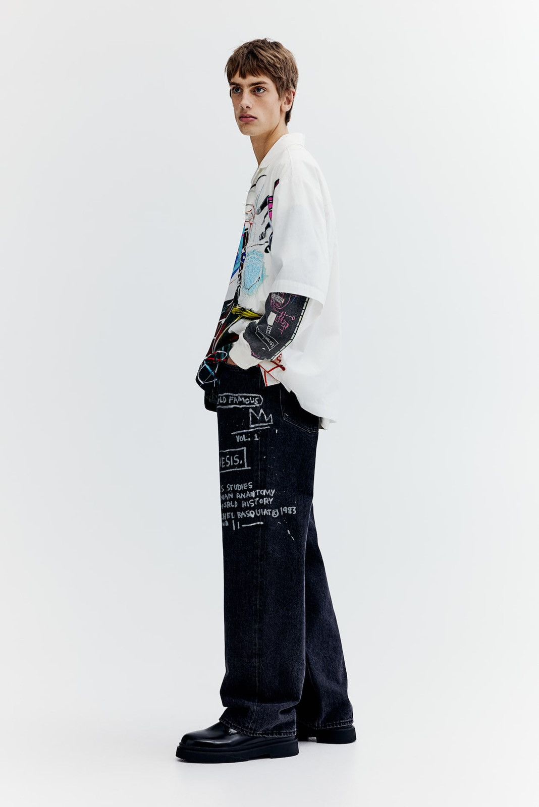 H&M × Jean-Michel Basquiat × Who Decides War Who Decides War Baggy denim jeans H&M x Basquiat x Ev&Tela Size US 34 / EU 50 - 6 Thumbnail