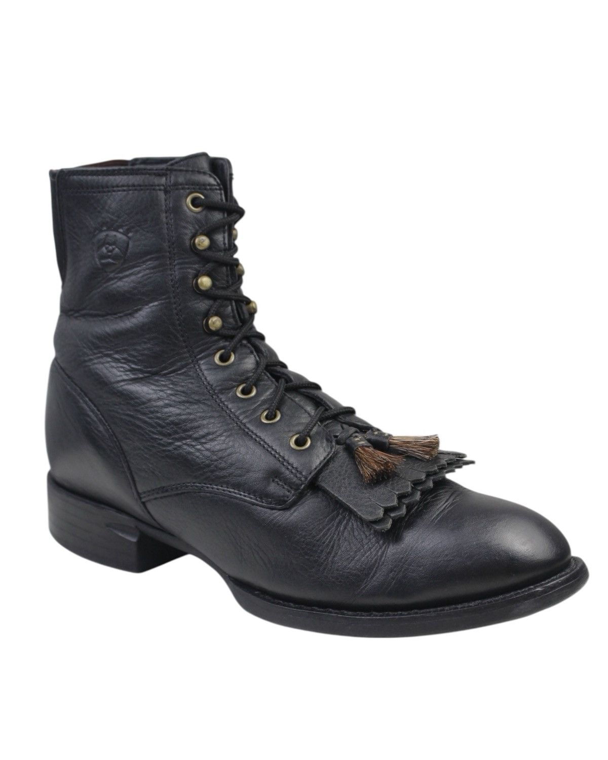 Vintage ARIAT HERITAGE BLACK LEATHER LACE-UP EQUESTRIAN PADDOCK BOOT Size US 8 / EU 41 - 5 Thumbnail