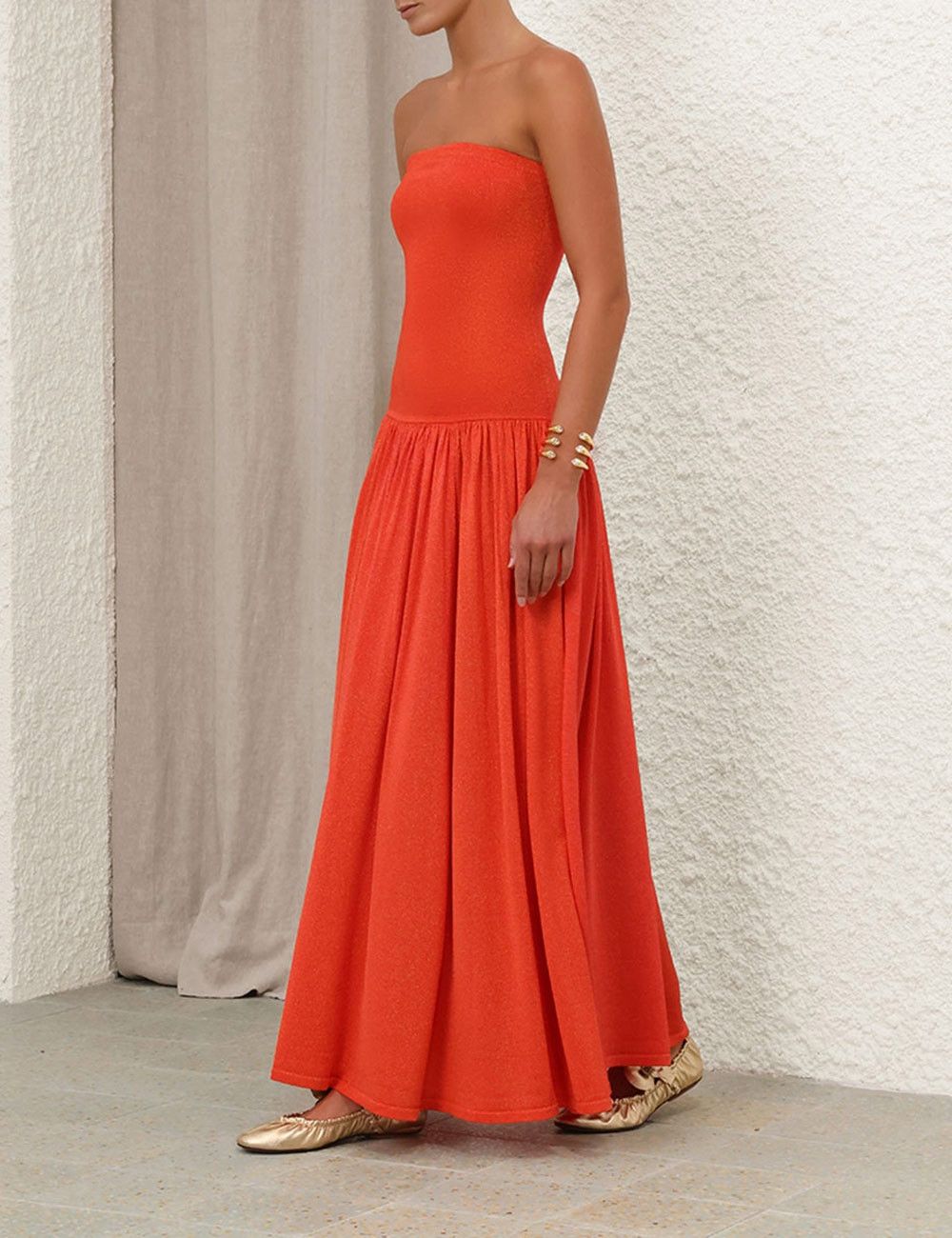 Zimmermann oc11z0525 Tranquility Maxi Dress in Red Size L / US 10 / IT 46 - 6 Thumbnail