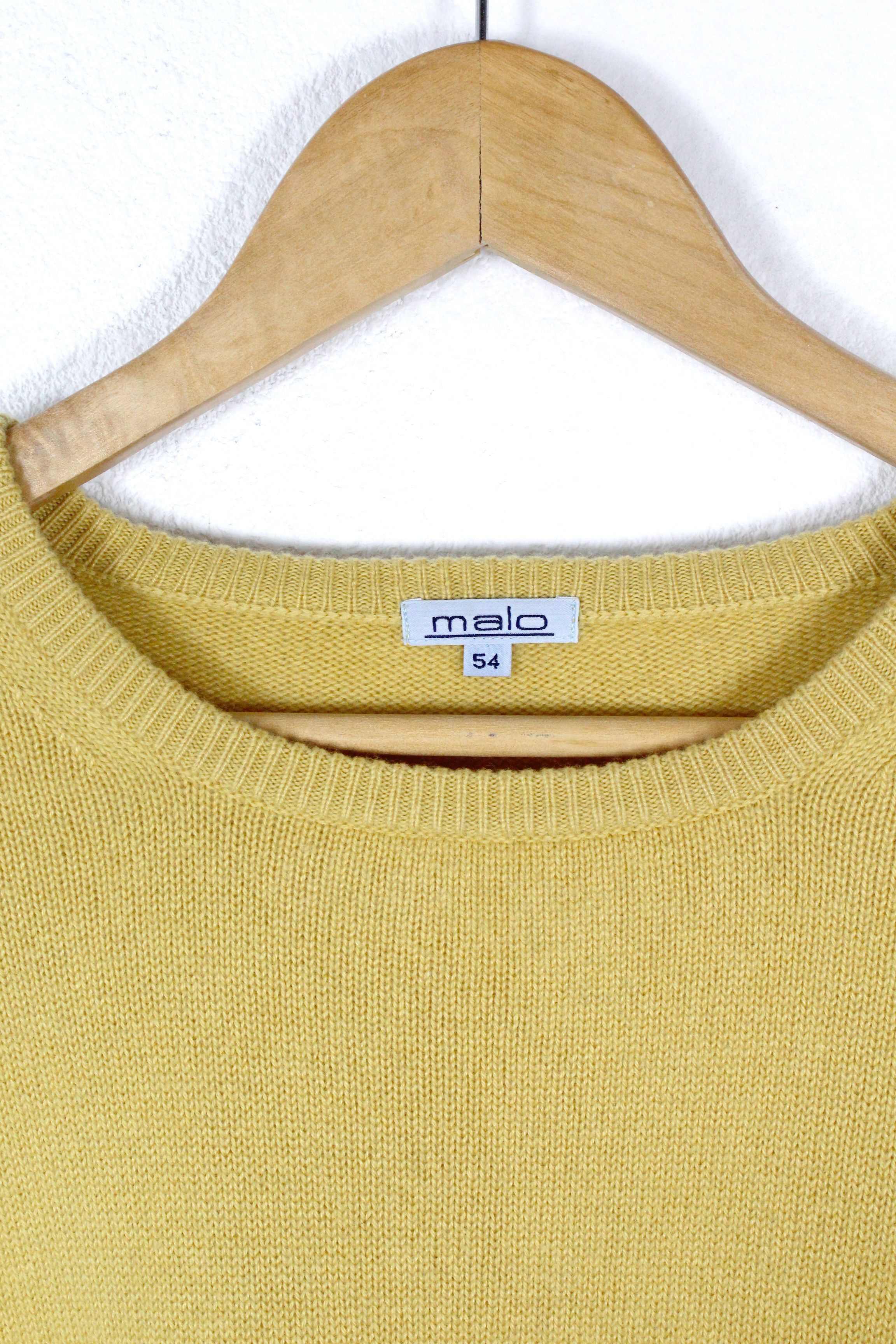 Malo Vintage Malo Cashmere Yellow Sweater 54 Size US XL / EU 56 / 4 - 3 Thumbnail