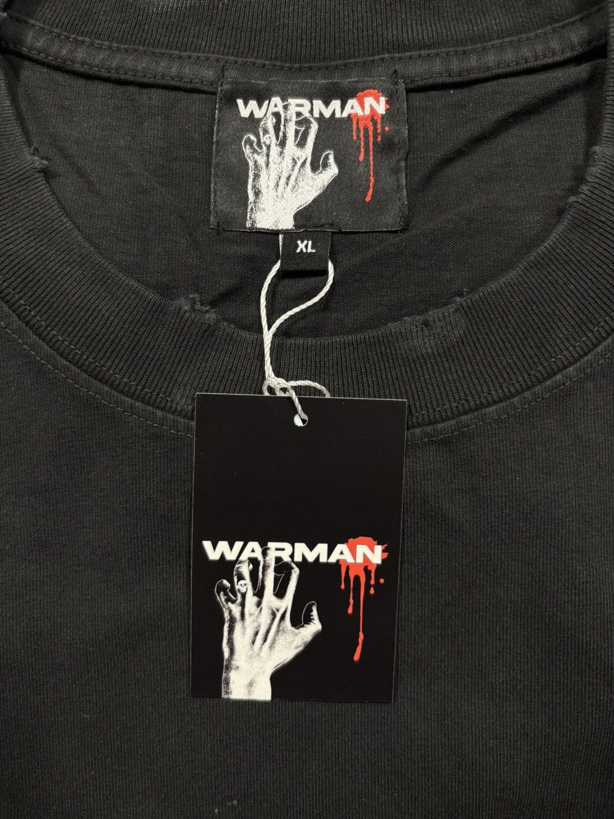 Vintage WARMAN AGGRESSIV DOG GRAPHIC TEE, WASHED BLACK Size US XL / EU 56 / 4 - 9 Thumbnail