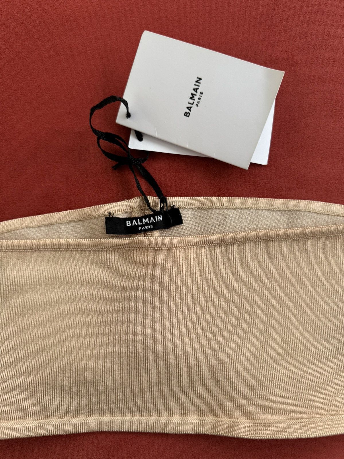 Balmain Balmain NEW blush crop top nude, size XS Size XS / US 0-2 / IT 36-38 - 2 Thumbnail