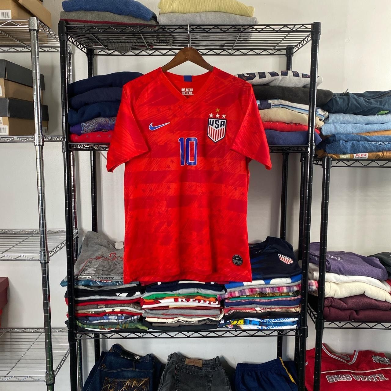 Nike United States Christian Pulisic Away Jersey 22/23 w/ World Cup 2022 Patches (Bright Blue/White) main image 1