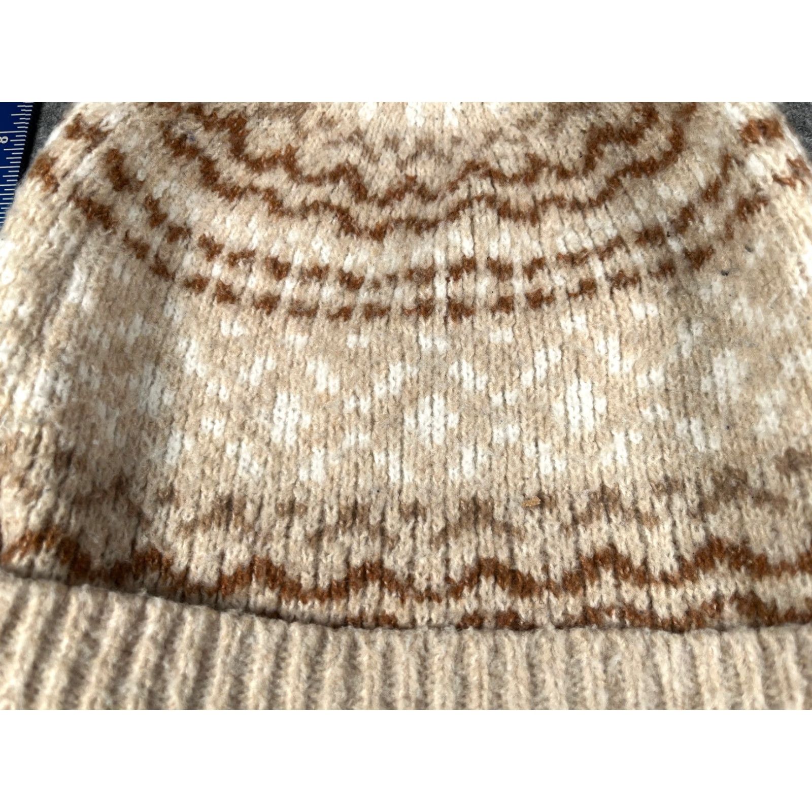 Vintage Cupcakes And Cashmere Beanie Women One Size Beige Fair Isle Knit Poly Blend Shirt Womens One Size Beige Fair Isle Knit Beanie Cupcakes And Cashmere Size ONE SIZE - 2 Thumbnail