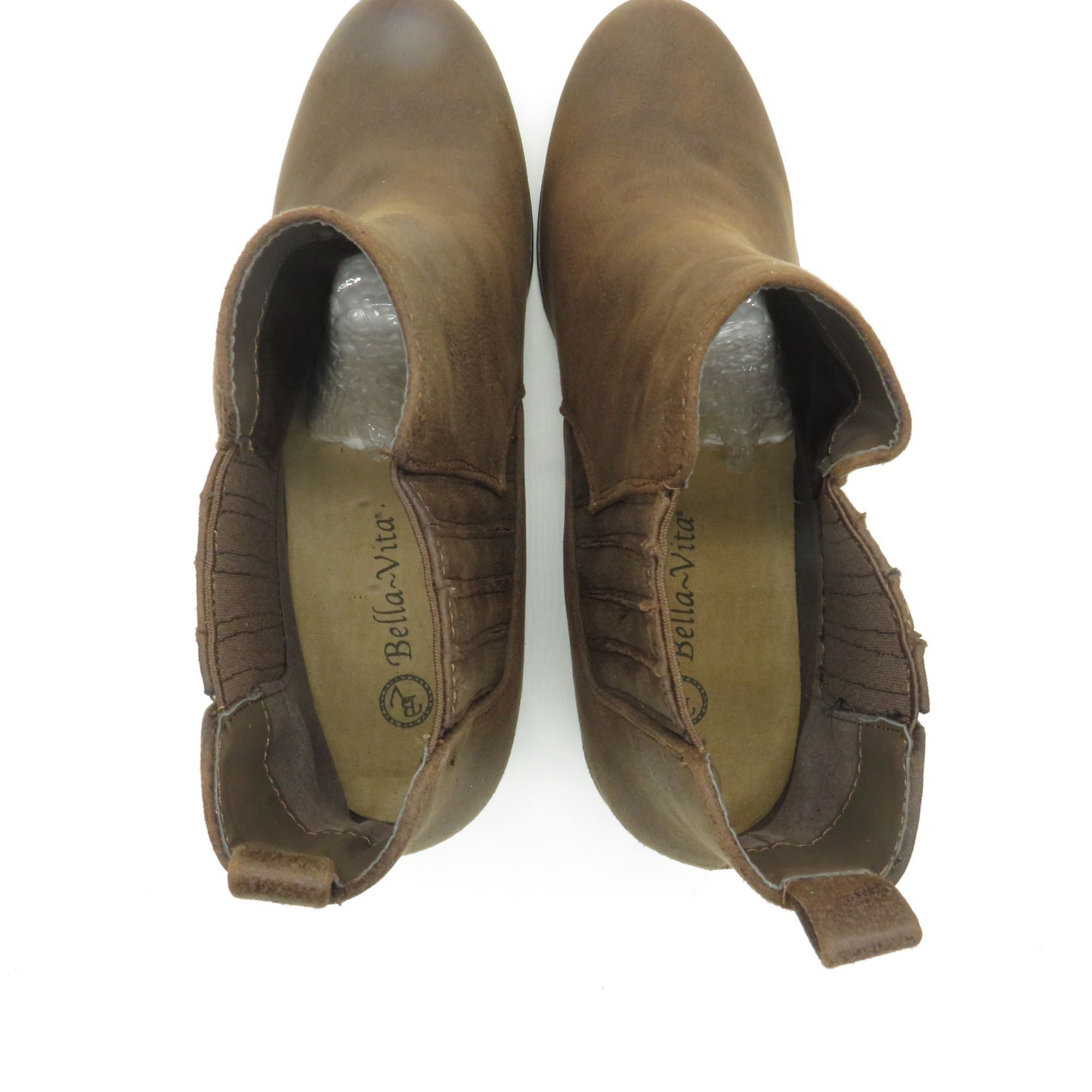 Other Bella-Vita Women's Brown Faux Leather Ankle Boots 11 Chunky Size US 11 / IT 41 - 3 Thumbnail