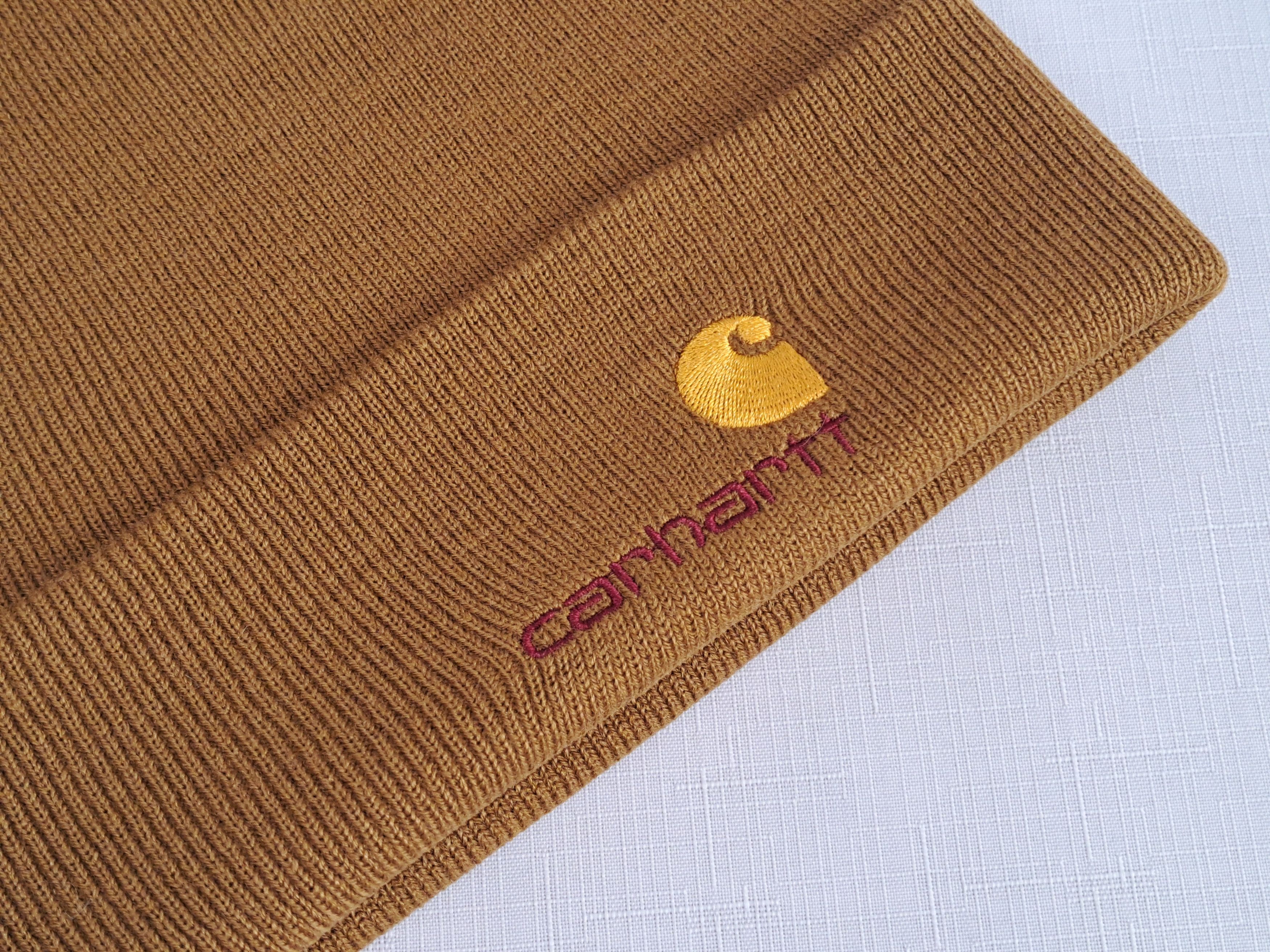 Carhartt Carhartt embroidered logo mustard hat. Size ONE SIZE - 4 Thumbnail