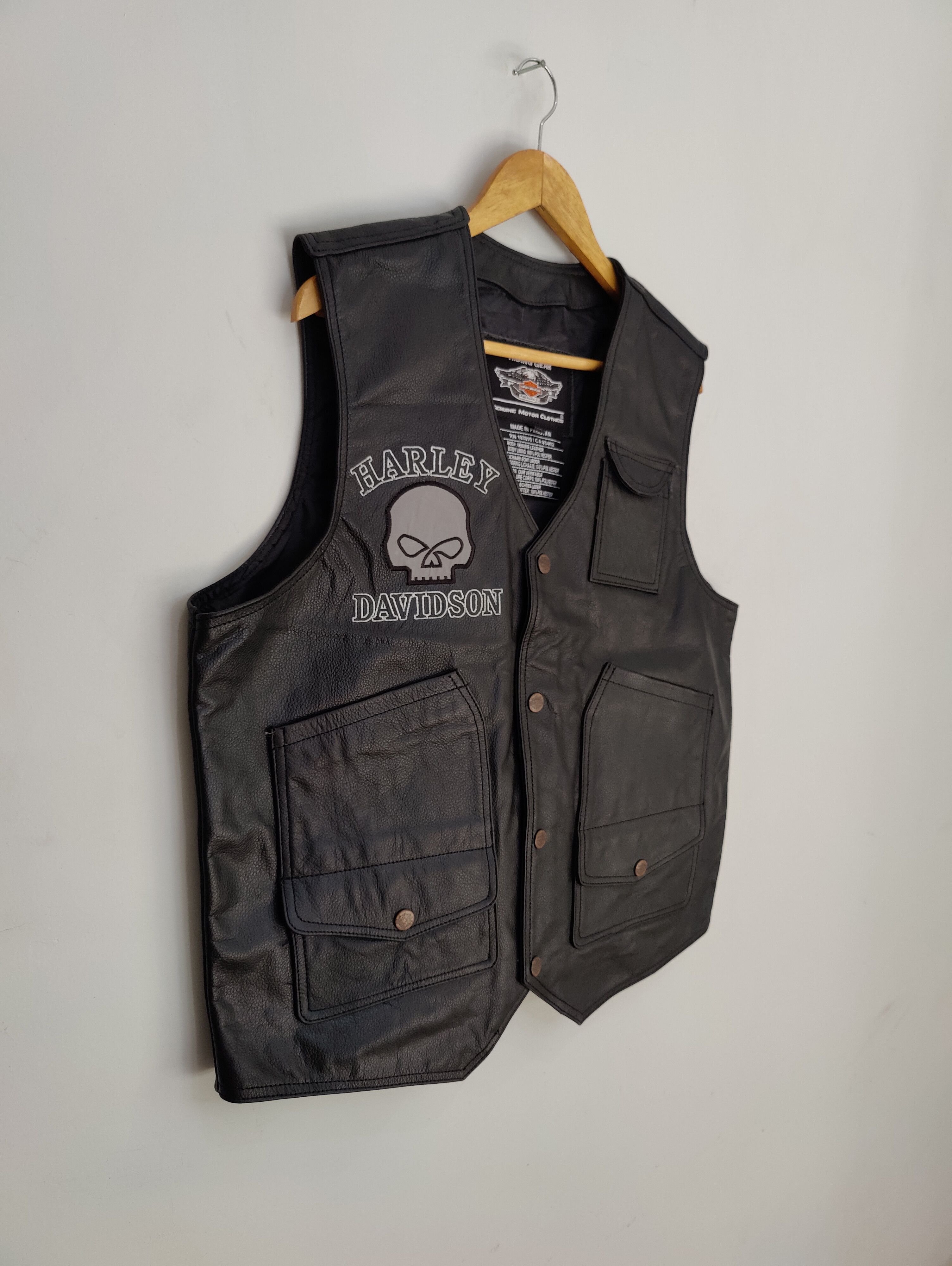 Harley Davidson Harley Davidson Vintage Leather Vest STREETWEAR Size US S / EU 44-46 / 1 - 2 Thumbnail