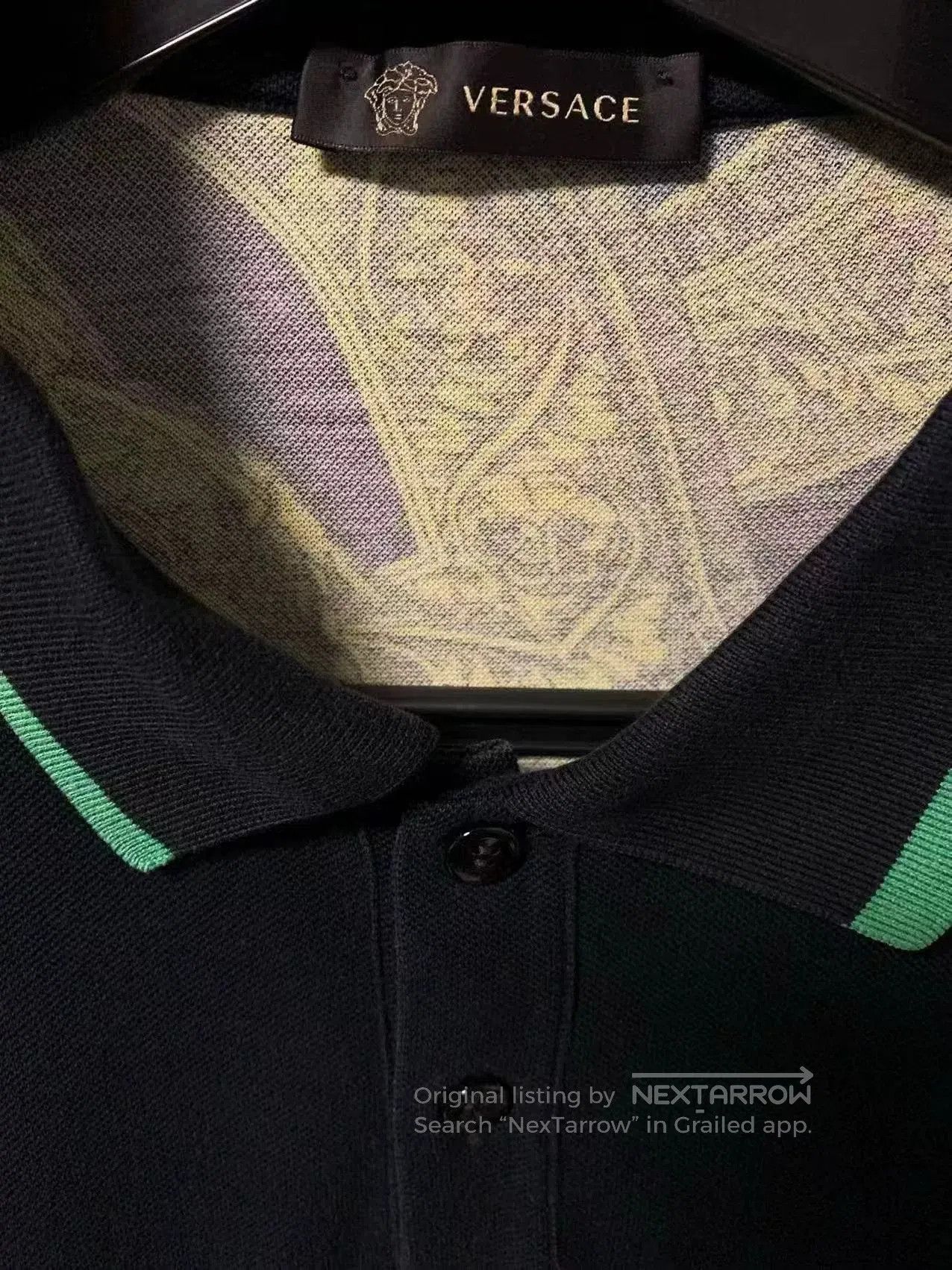 Versace Men's Polo Shirt with Logo Embroidery.