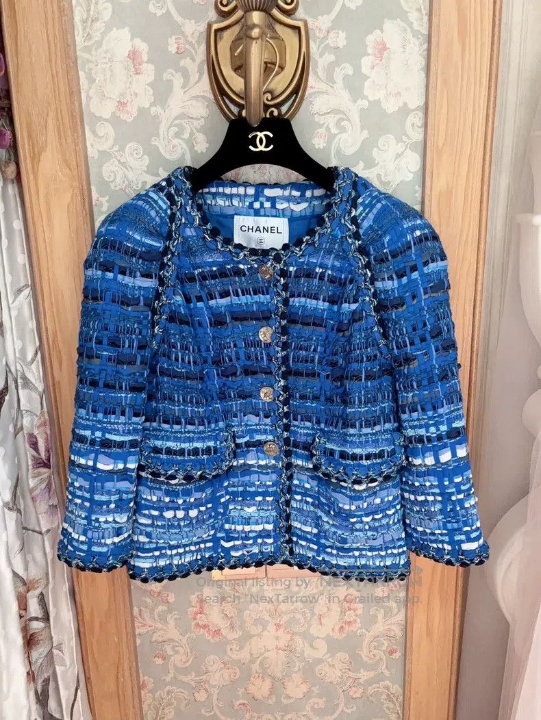 Chanel Chanel Greek royal blue jacket Size XS / US 0-2 / IT 36-38 - 1 Thumbnail