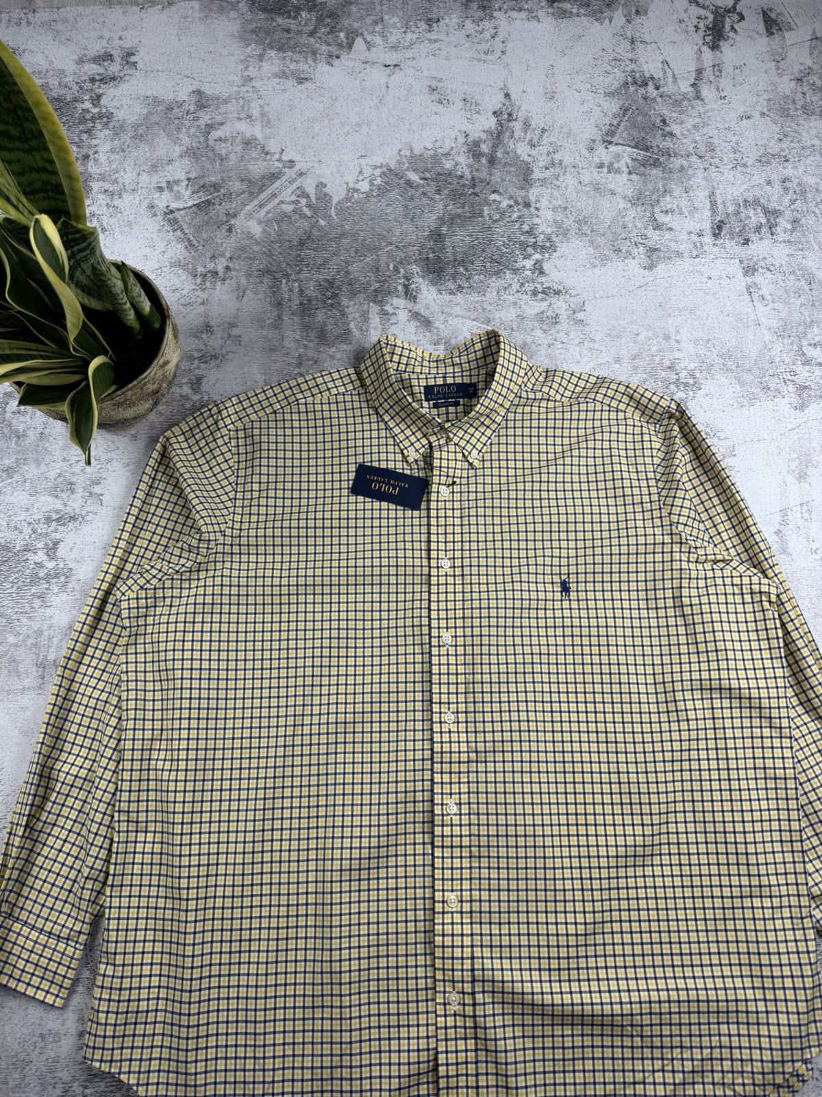 Polo Ralph Lauren NEW Polo Ralph Lauren Classic Fit Checked 2XL Suit Yellow Long Sleeve Shirt Size US XXL / EU 58 / 5 - 4 Thumbnail
