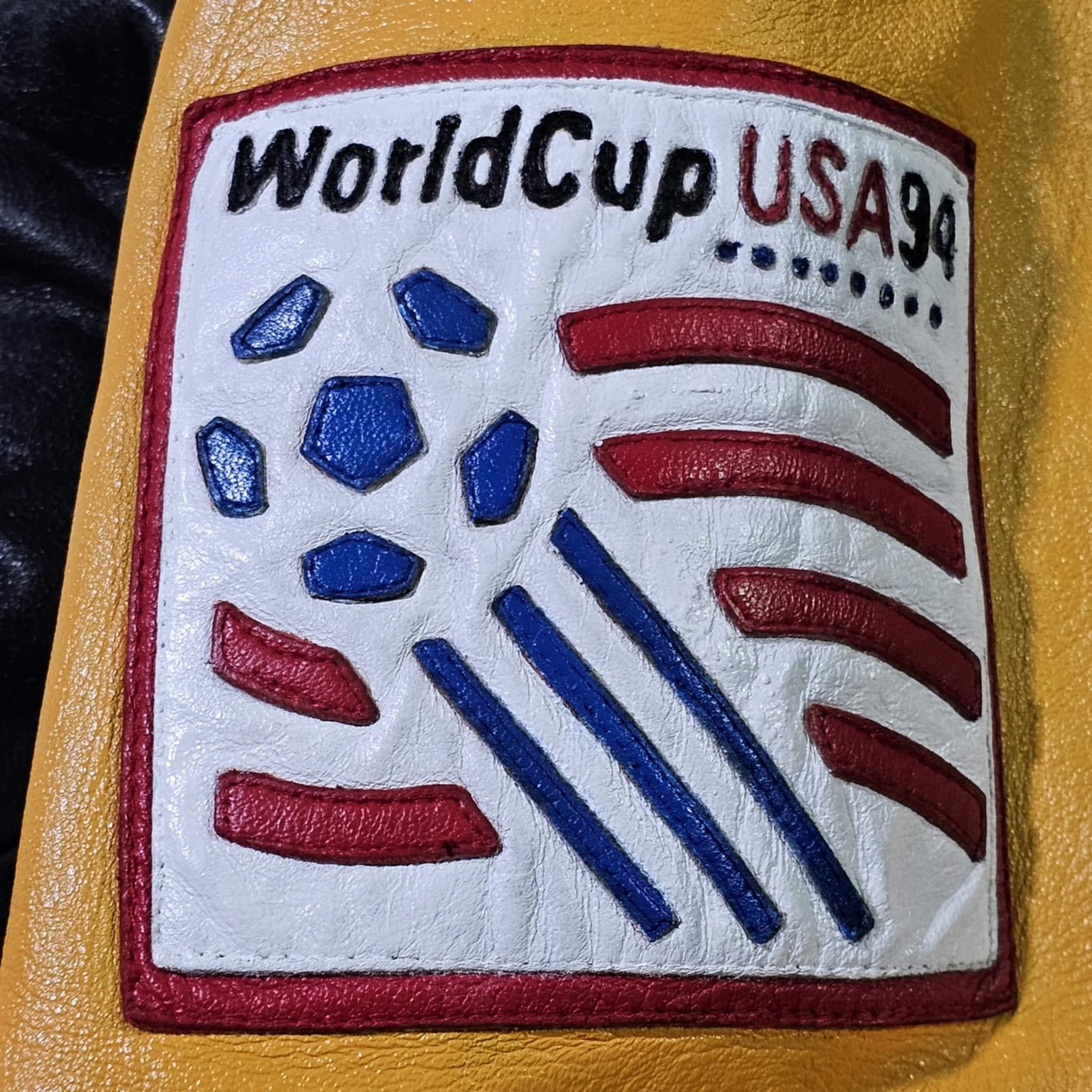 Vintage Germany Vintage 90s Jeff Hamilton World Cup Leather Jacket Size US L / EU 52-54 / 3 - 9 Thumbnail