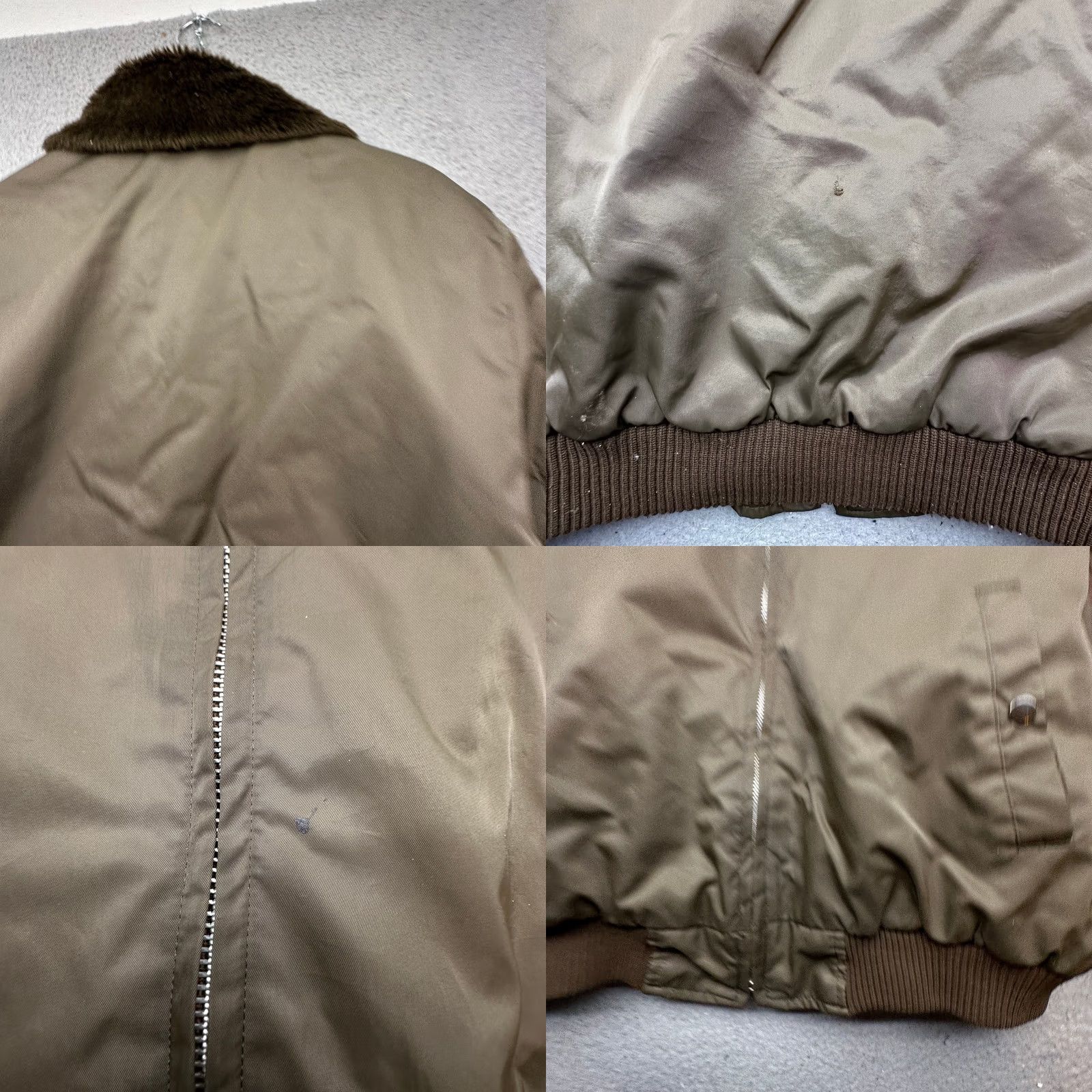 Sears VINTAGE Sears Work Leisure Bomber Jacket Men L Fur Collar Japan Green Orange Zip Nylon 70s Size US L / EU 52-54 / 3 - 8 Thumbnail