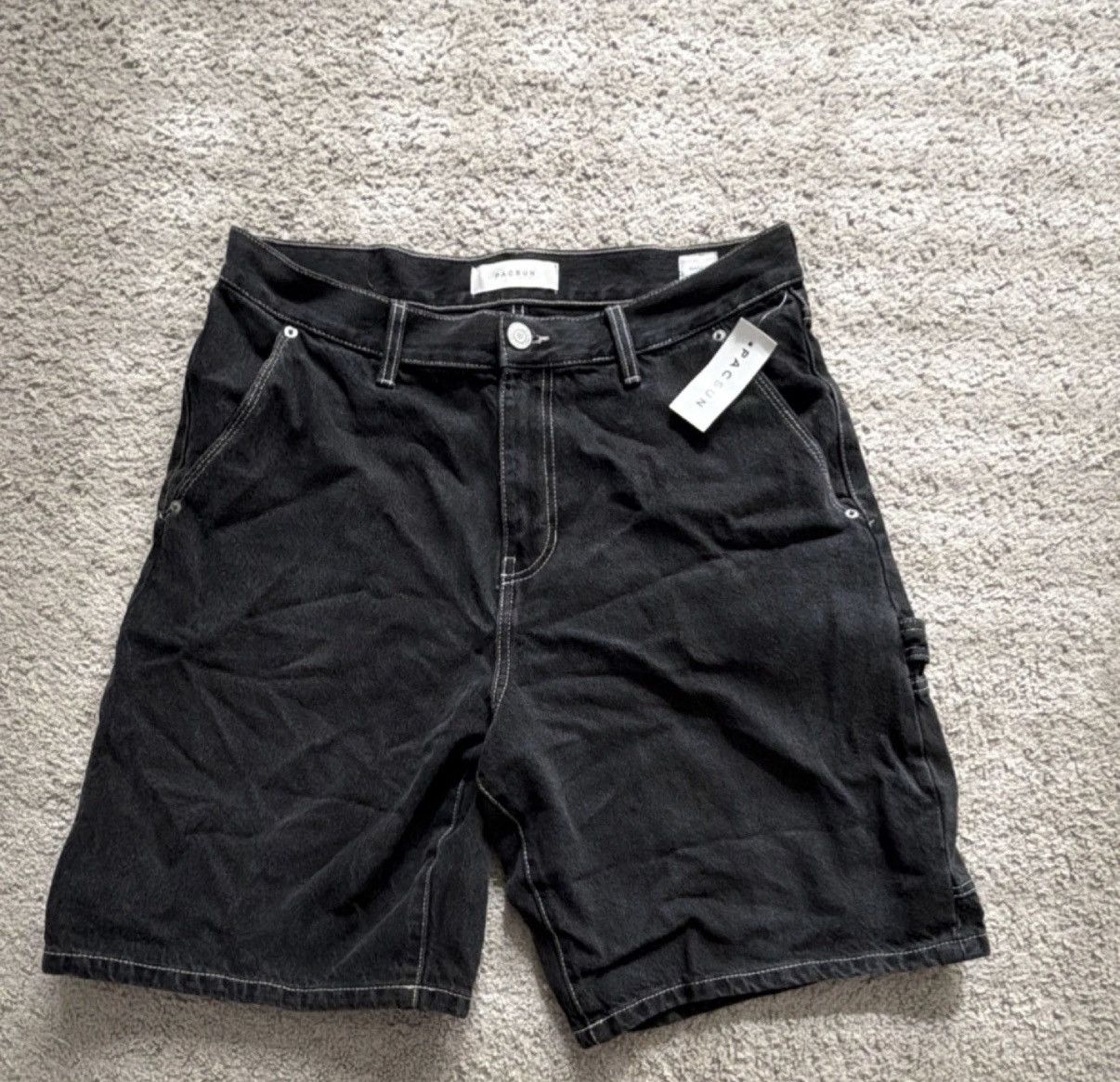 Pacsun Pacsun Black Denim jean shorts Size US 32 / EU 48 - 1 Thumbnail