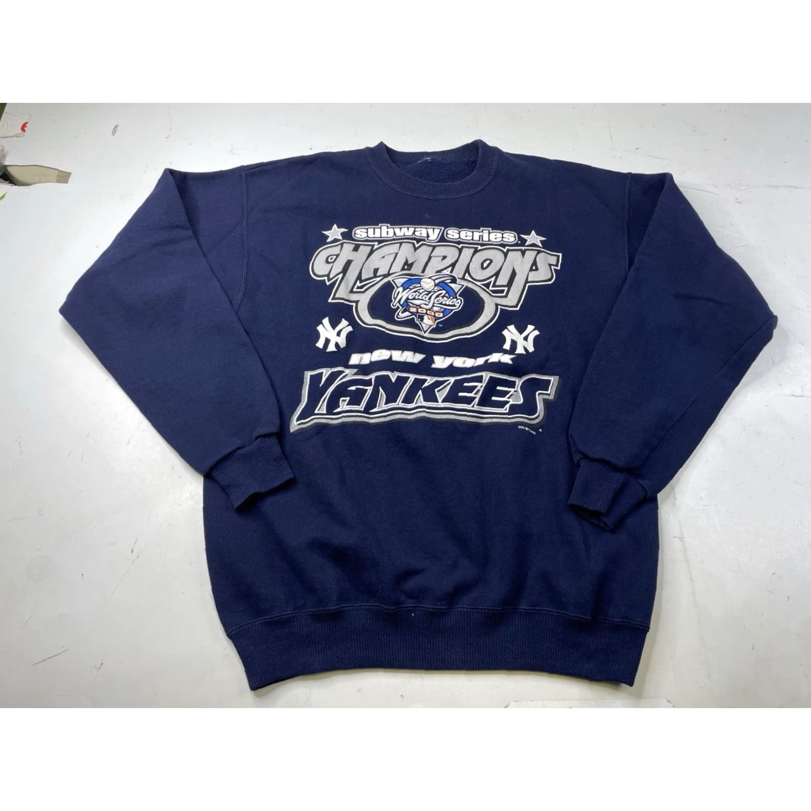 Vintage VINTAGE New York Yankees World Series Champions 2000 Sweatshirt Subway Large Shirt Pullover Men L Blue Cotton Polyester Sports Size US L / EU 52-54 / 3 - 2 Thumbnail