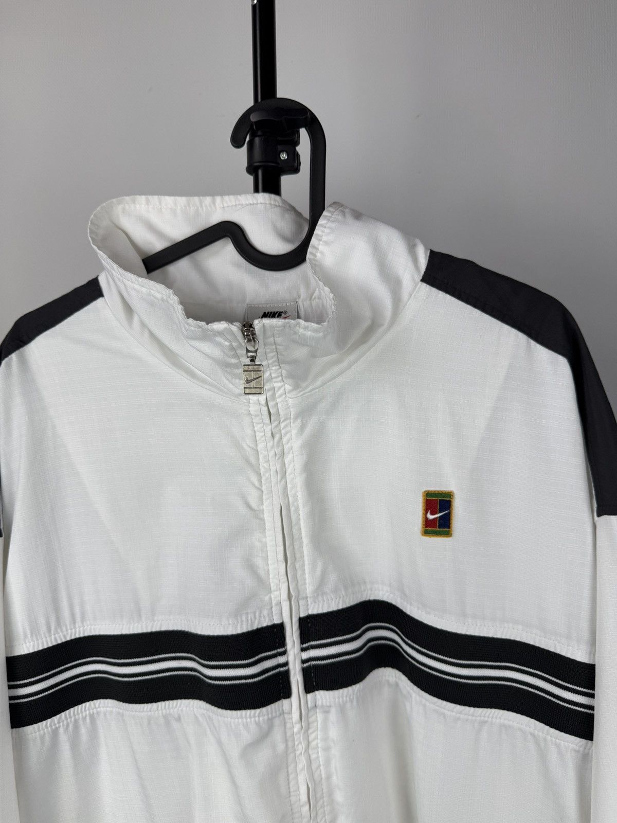 Nike × Vintage 90s Nike Court Logo Zip Up Light Jacket VNTG Mens Y2k Size US XXL / EU 58 / 5 - 2 Thumbnail