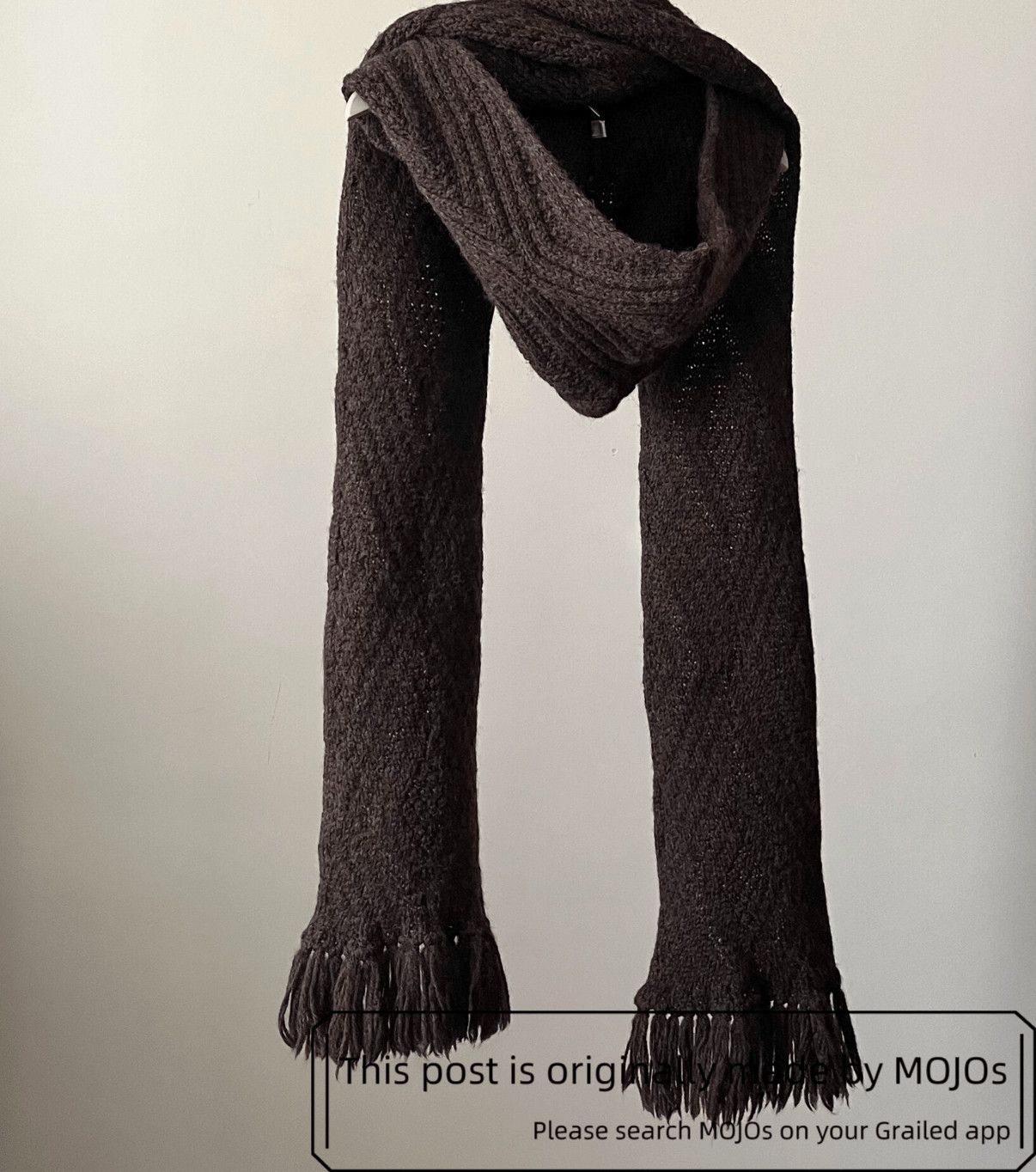 Number (N)ine Number Nine 02AW Brown Hoodie Pattern Scarf mojos7532 Size ONE SIZE - 2 Thumbnail
