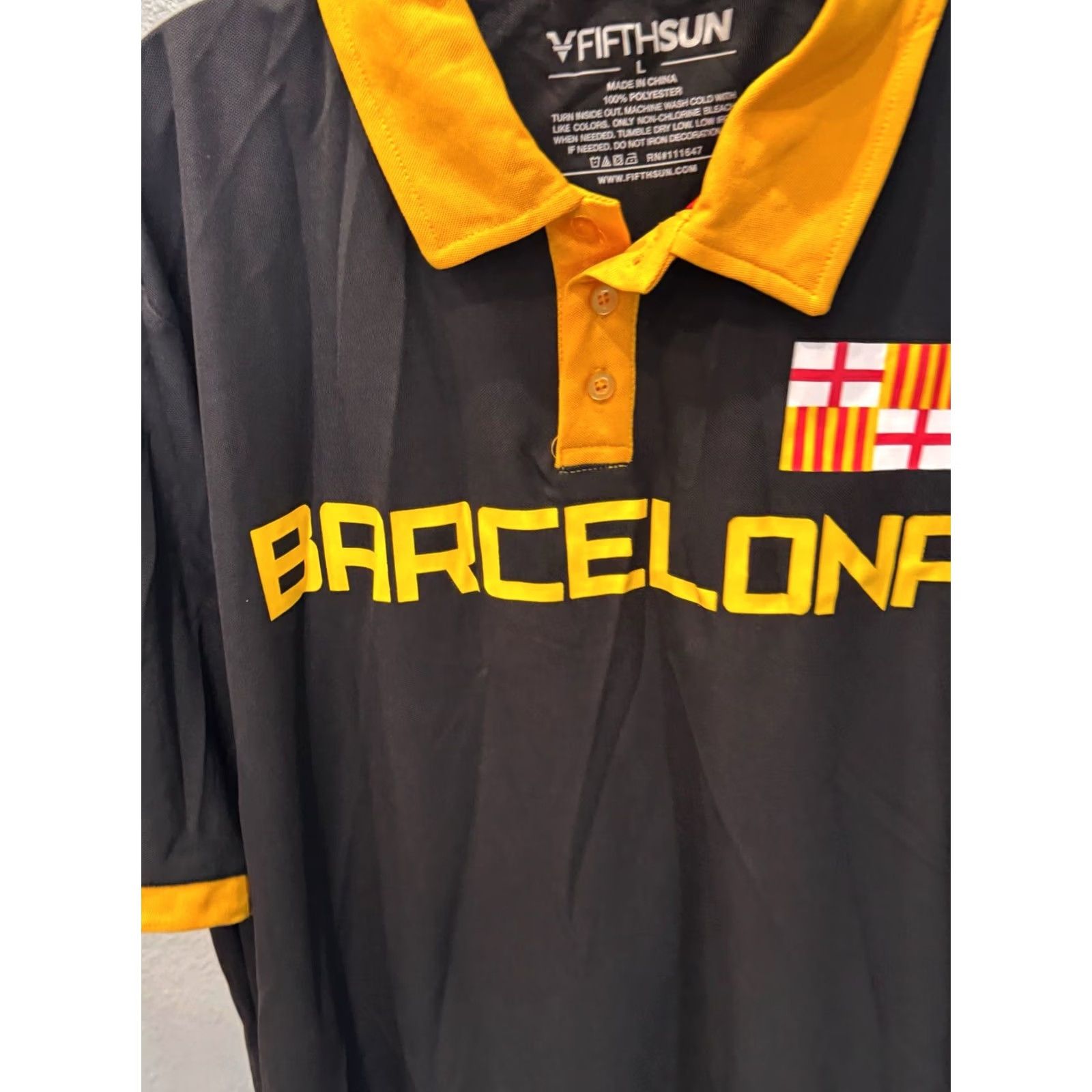 Vintage Fifth Sun Barcelona Polo Shirt L Men Short Sleeve Polo Shirt Large L SHIRT Mens Polo Barcelona L Size US L / EU 52-54 / 3 - 5 Thumbnail