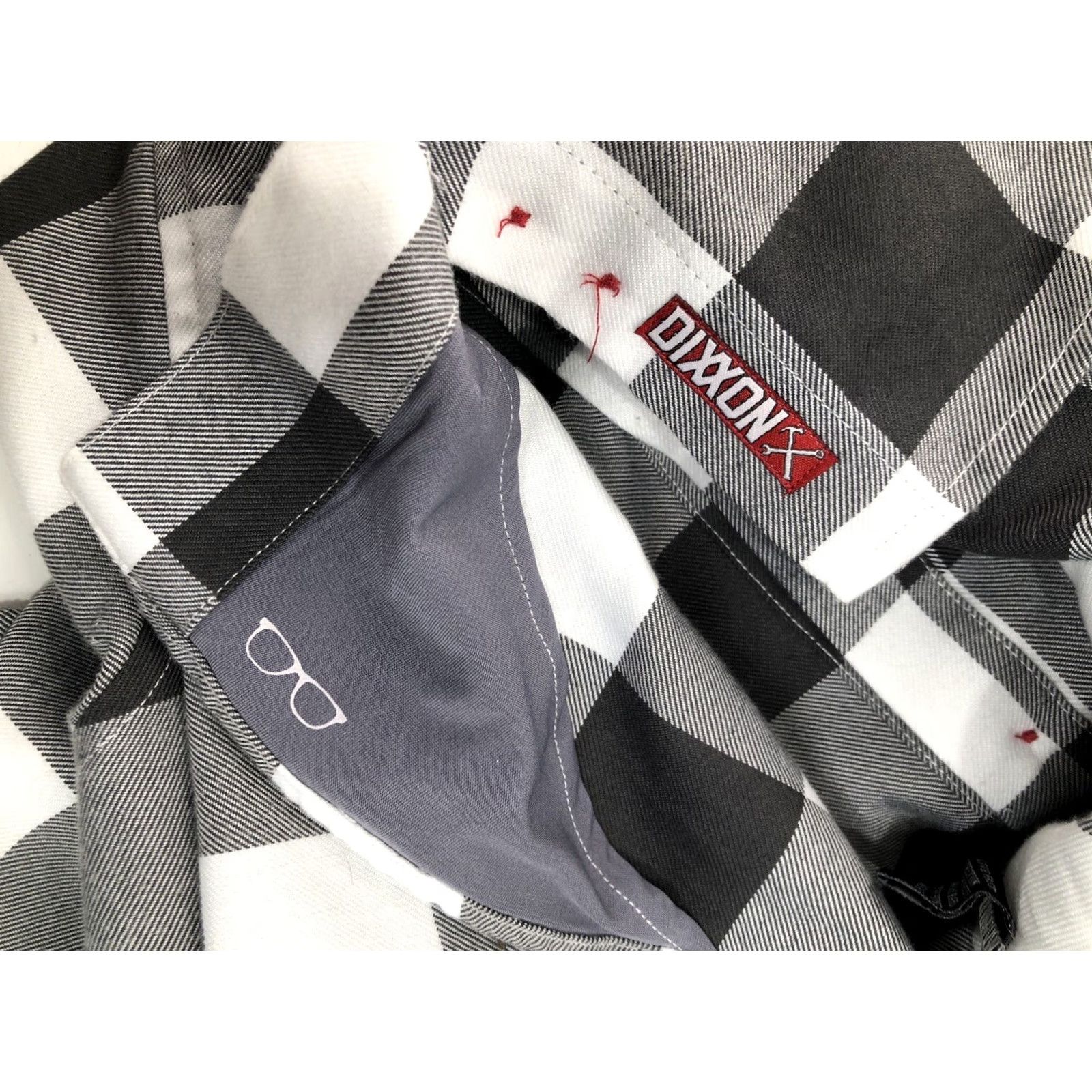 Vintage Dixxon Plaid Shirt - DIXXON FLANNEL COMPANY - Pinnacle - Women's XL Gray / White Button-Up Shirt - Plaid, Flannel, EXCELLENT Size XL / US 12-14 / IT 48-50 - 6 Thumbnail