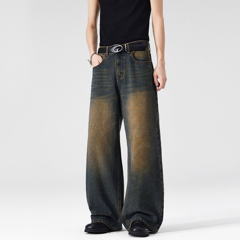 Vintage American retro loose-fitting distressed jeans for men Size US 32 / EU 48 - 3 Thumbnail