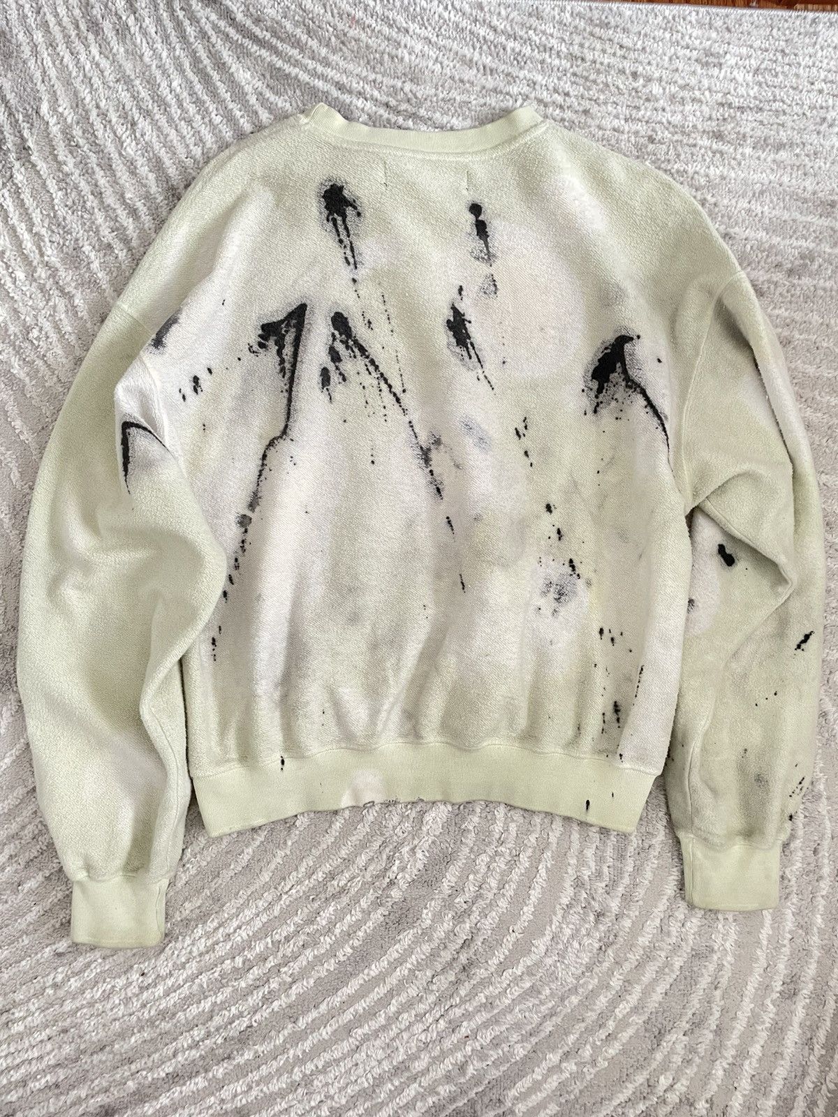 Ottolinger Ottolinger Aloe Green Damaged Worn Paint Splatter Sweatshirt Size US S / EU 44-46 / 1 - 2 Thumbnail