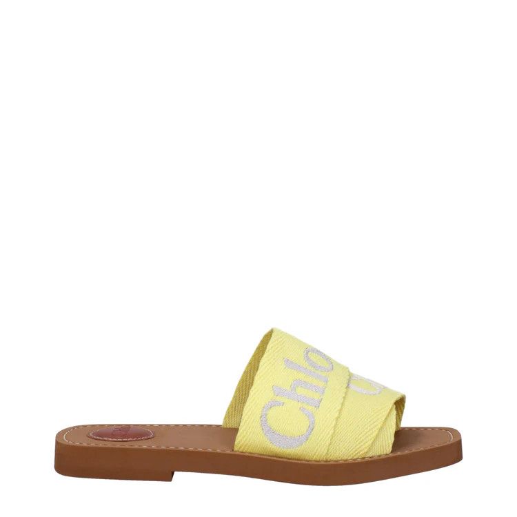 Chloe ob1o1e1024 Fabric Slippers Clogs in Yellow Size US 6 / IT 36 - 1 Thumbnail