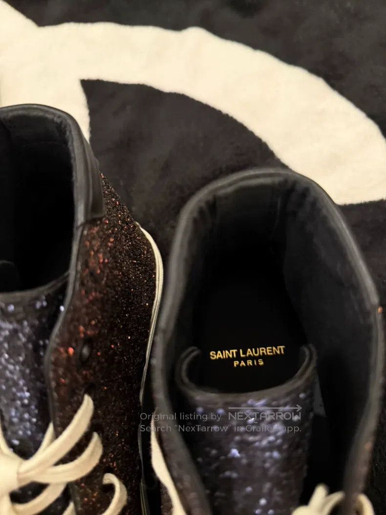 Saint Laurent Paris Saint Laurent Paris Glitter high-top sneakers, size 41 i Size US 8 / EU 41 - 6 Thumbnail