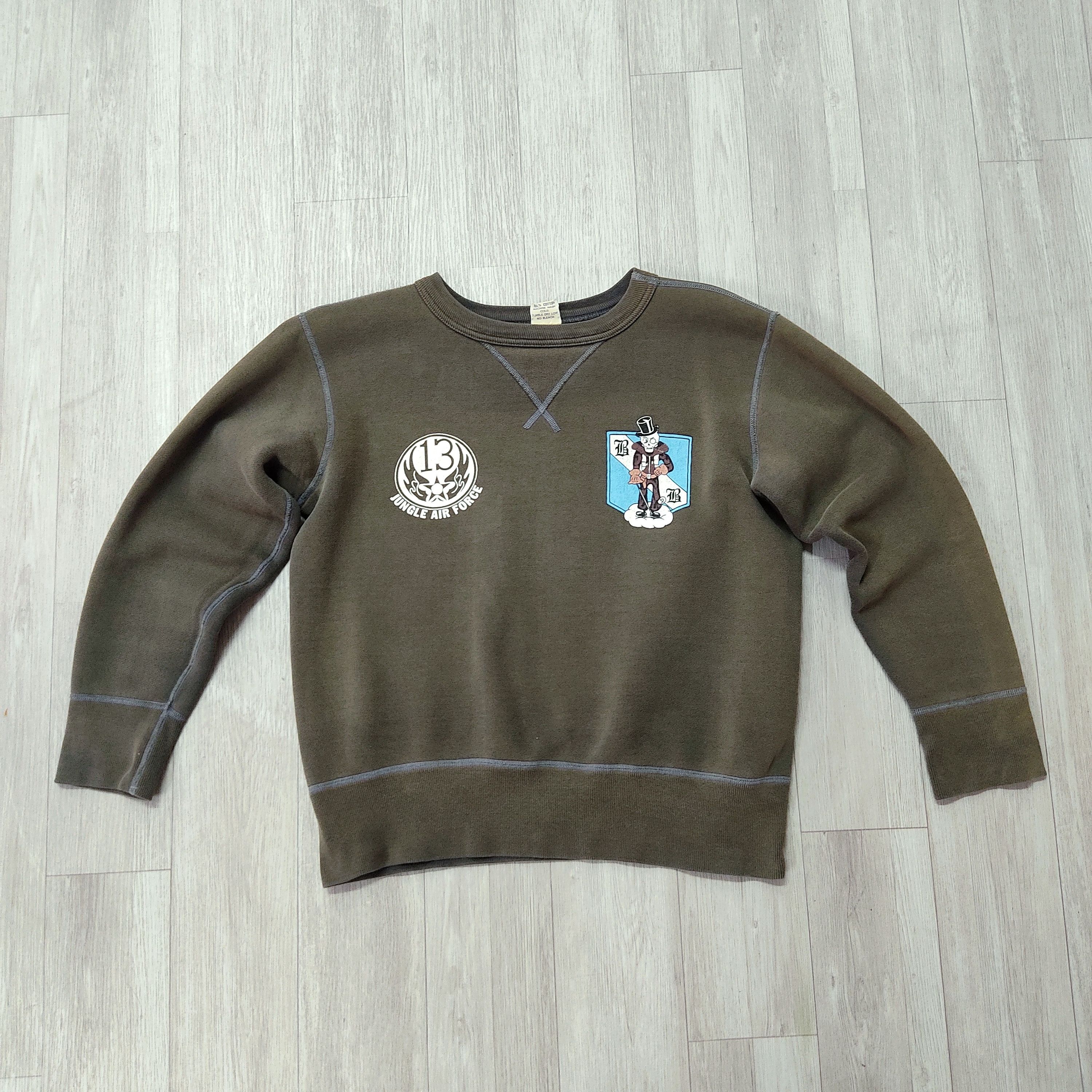 Buzz Rickson's Vintage 80s Buzz Rickson Jungle Air Force Sweatshirt Size US S / EU 44-46 / 1 - 3 Thumbnail