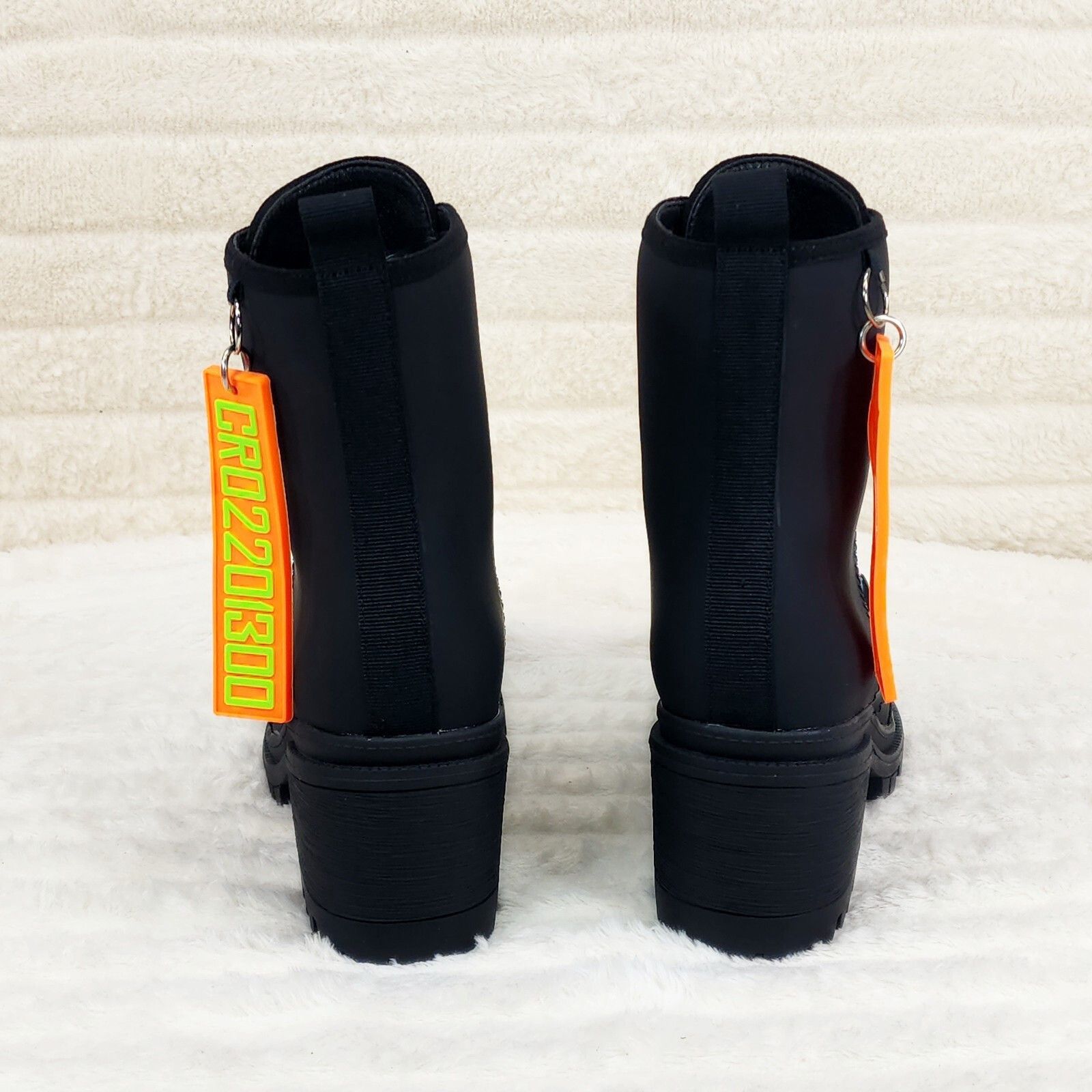 Other Stellar Black / Pink Water Resistant Combat Boots Brand New Size US 10 / IT 40 - 5 Thumbnail